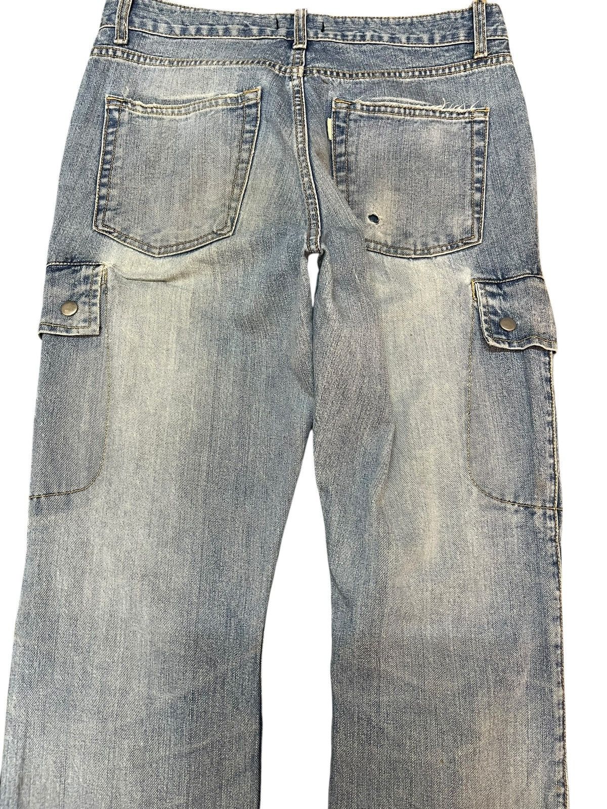 Le Grande Bleu (L.G.B.) Vintahe Jorge Martin Multipocket Cargo Distressed Jeans Size US 30 / EU 46 - 9 Thumbnail