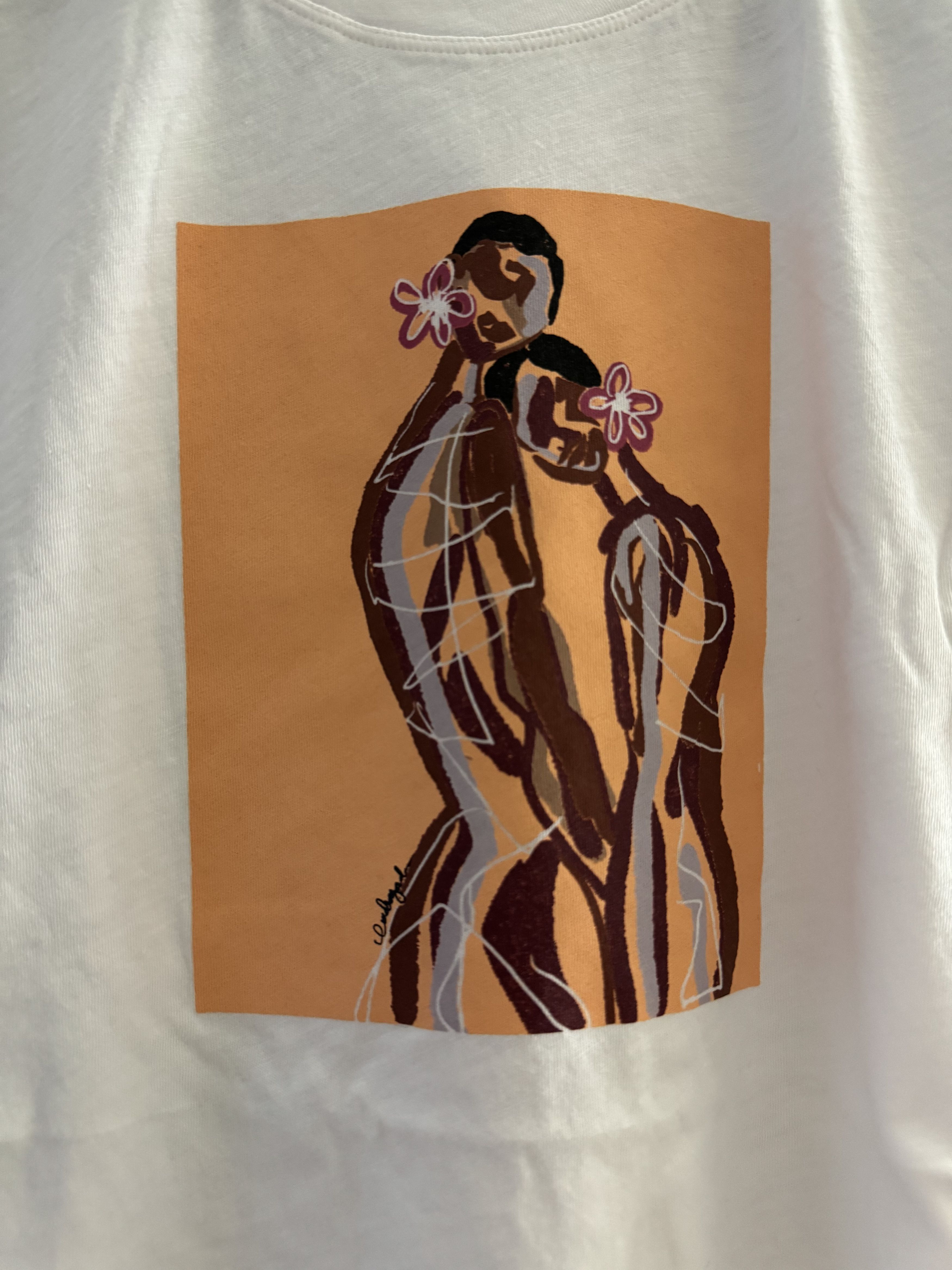 Athleta Athleta NEW Print Tee Shirt White XS Size XS / US 0-2 / IT 36-38 - 2 Thumbnail