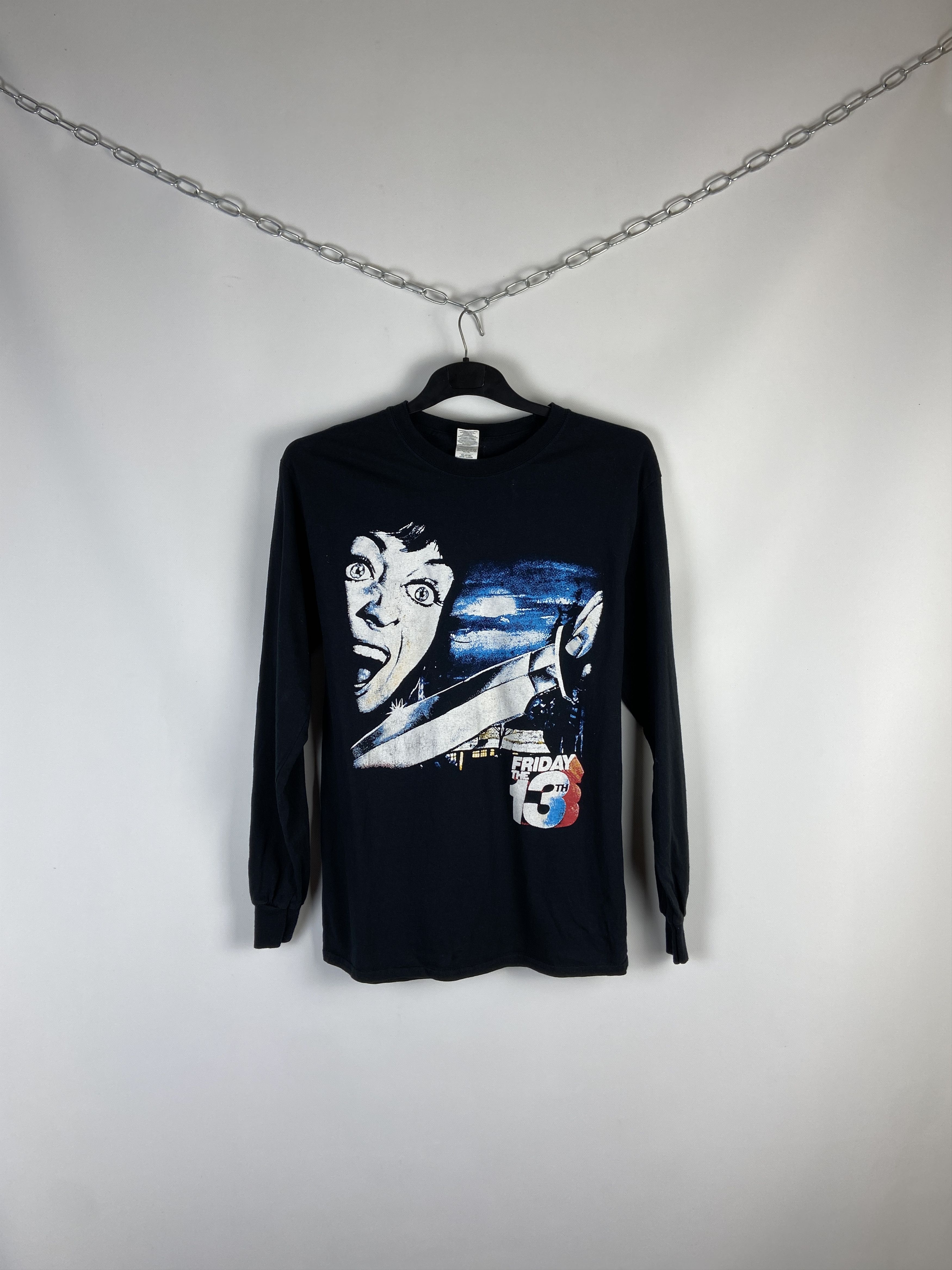 Vintage Vintage Black Long Sleeve 13 Friday Jason Movie Big Print Size US M / EU 48-50 / 2 - 1 Thumbnail