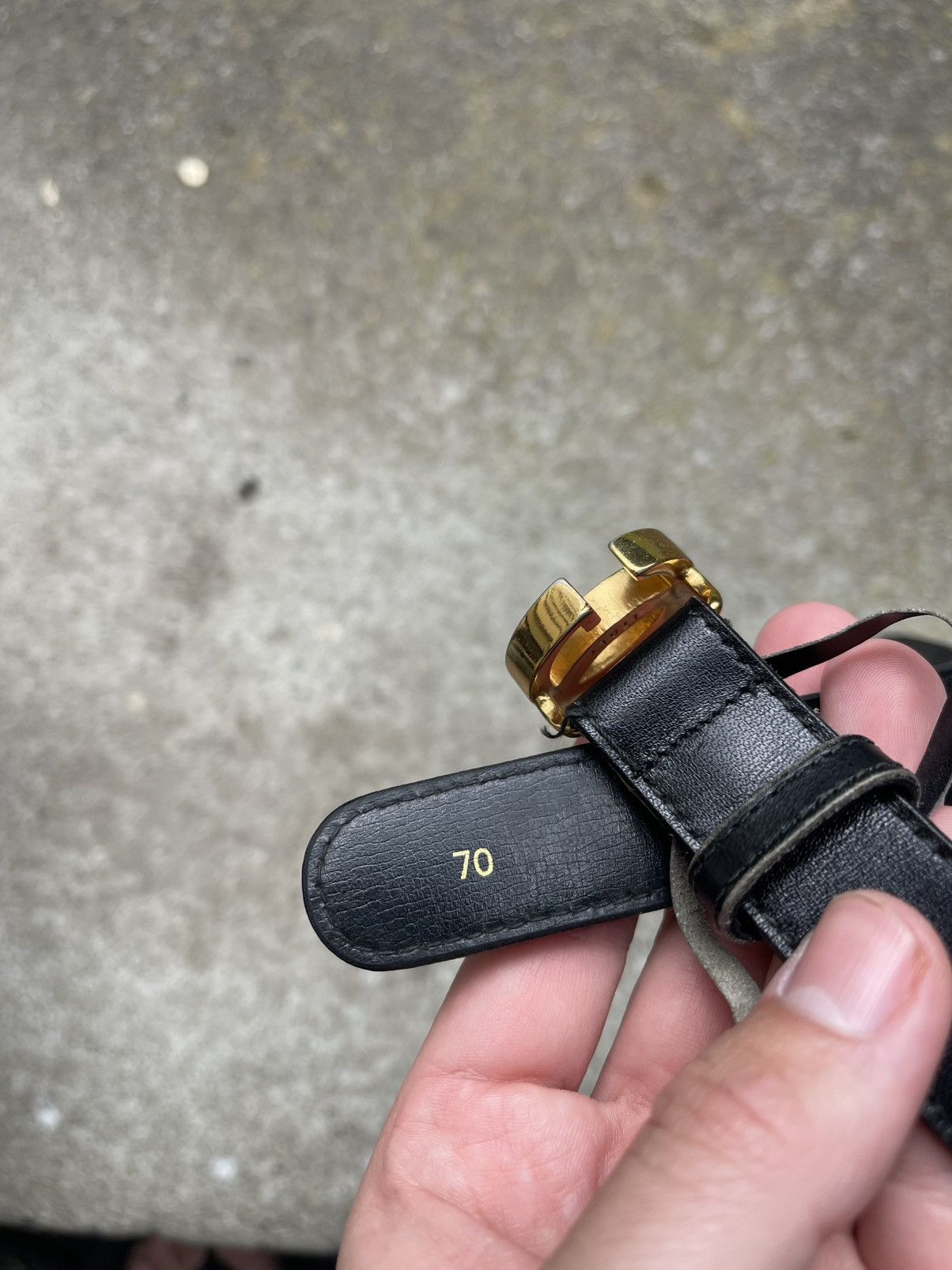 Gucci Steal??! 😮‍💨 black gold Gucci Leather Belt 70 Size ONE SIZE - 3 Thumbnail