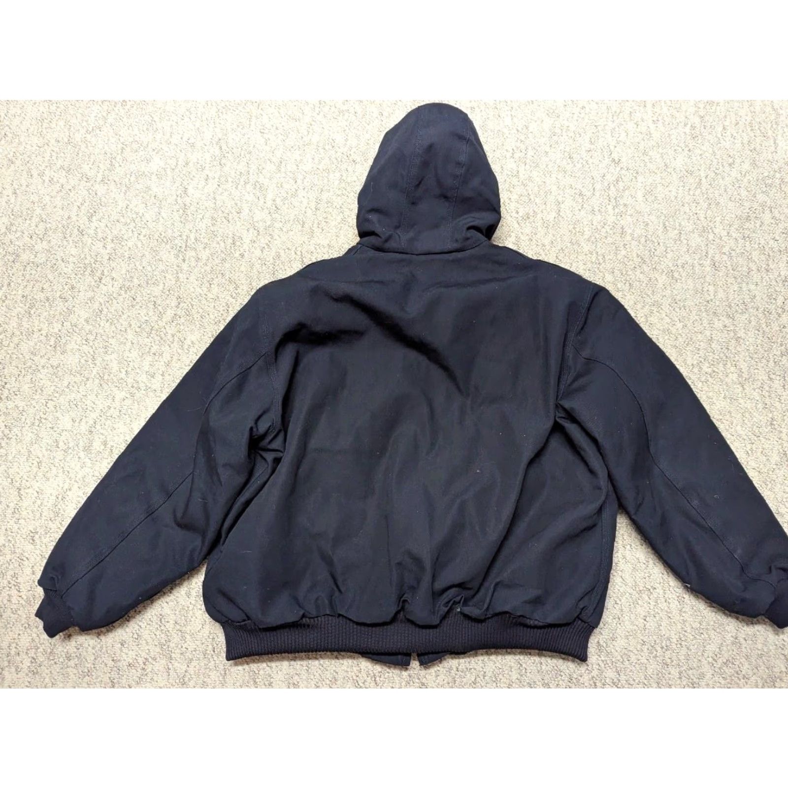 Carhartt VINTAGE Carhartt Jacket 3XL Navy Blue Hooded Coat Y2K Quilt Duck Cotton USA Made Mens Size US XXL / EU 58 / 5 - 2 Thumbnail
