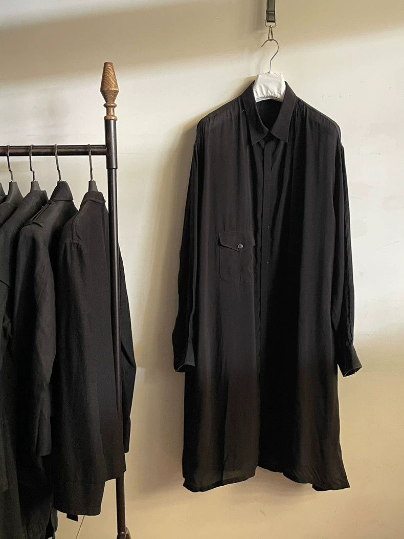 Yohji Yamamoto Yohji Yamamoto 16ss Tencel gown trench coat 2506-Nextarrow Size US XL / EU 56 / 4 - 1 Thumbnail