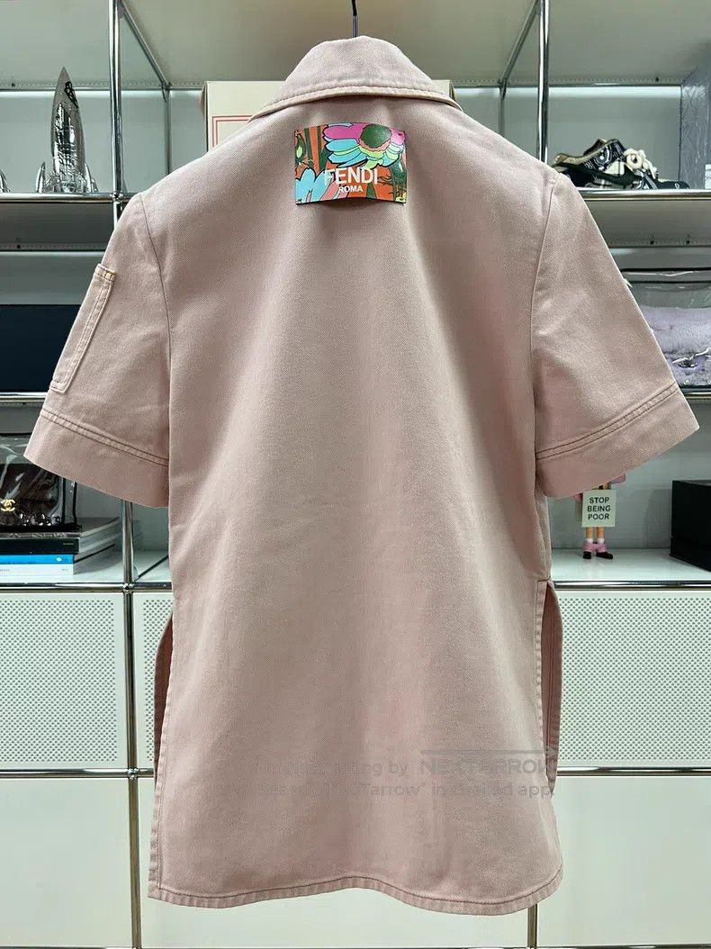 Fendi Fendi Cherry blossom pink cotton short-sleeve top Size XS / US 0-2 / IT 36-38 - 3 Thumbnail