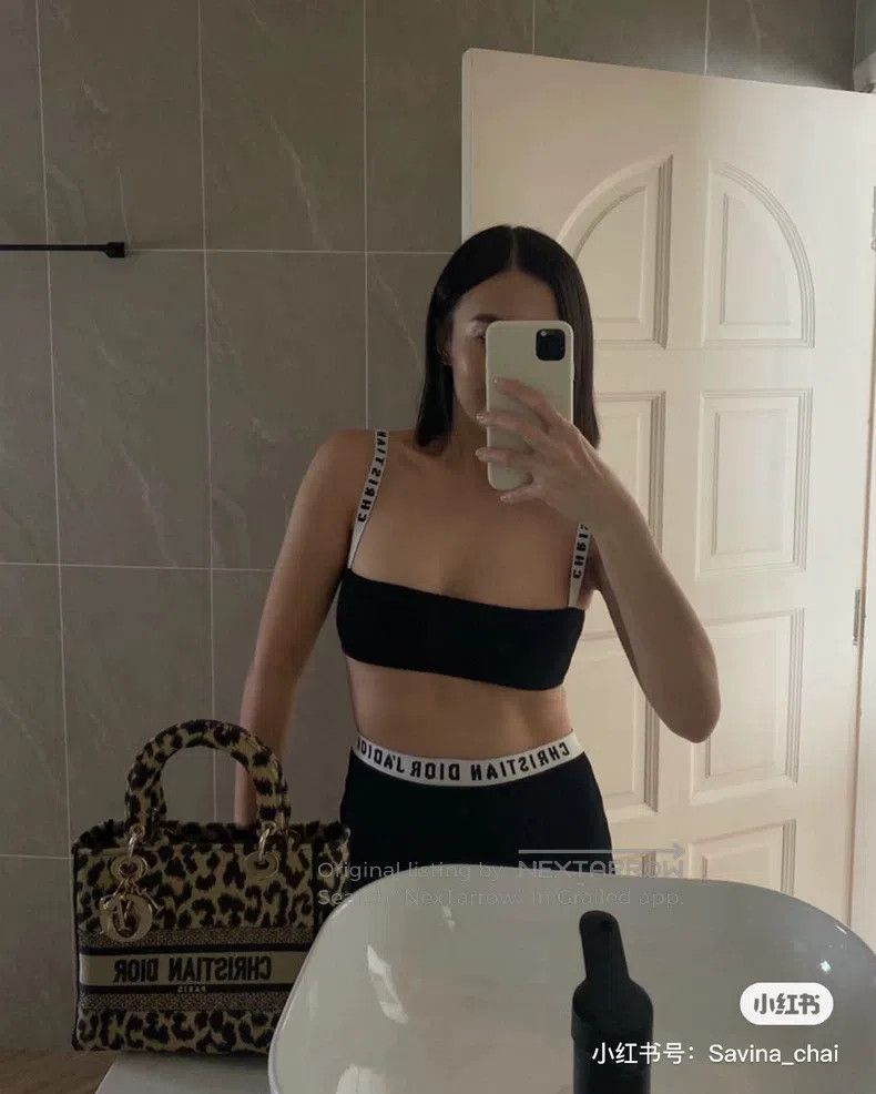 Dior Dior Size S Black waist logo letter leggings shorts Size 42" / US 20 - 7 Thumbnail