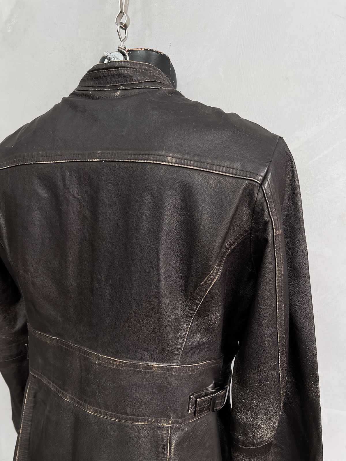 14th Addiction 14th addiction style leather distressed racing zipper jacket Size US M / EU 48-50 / 2 - 7 Thumbnail