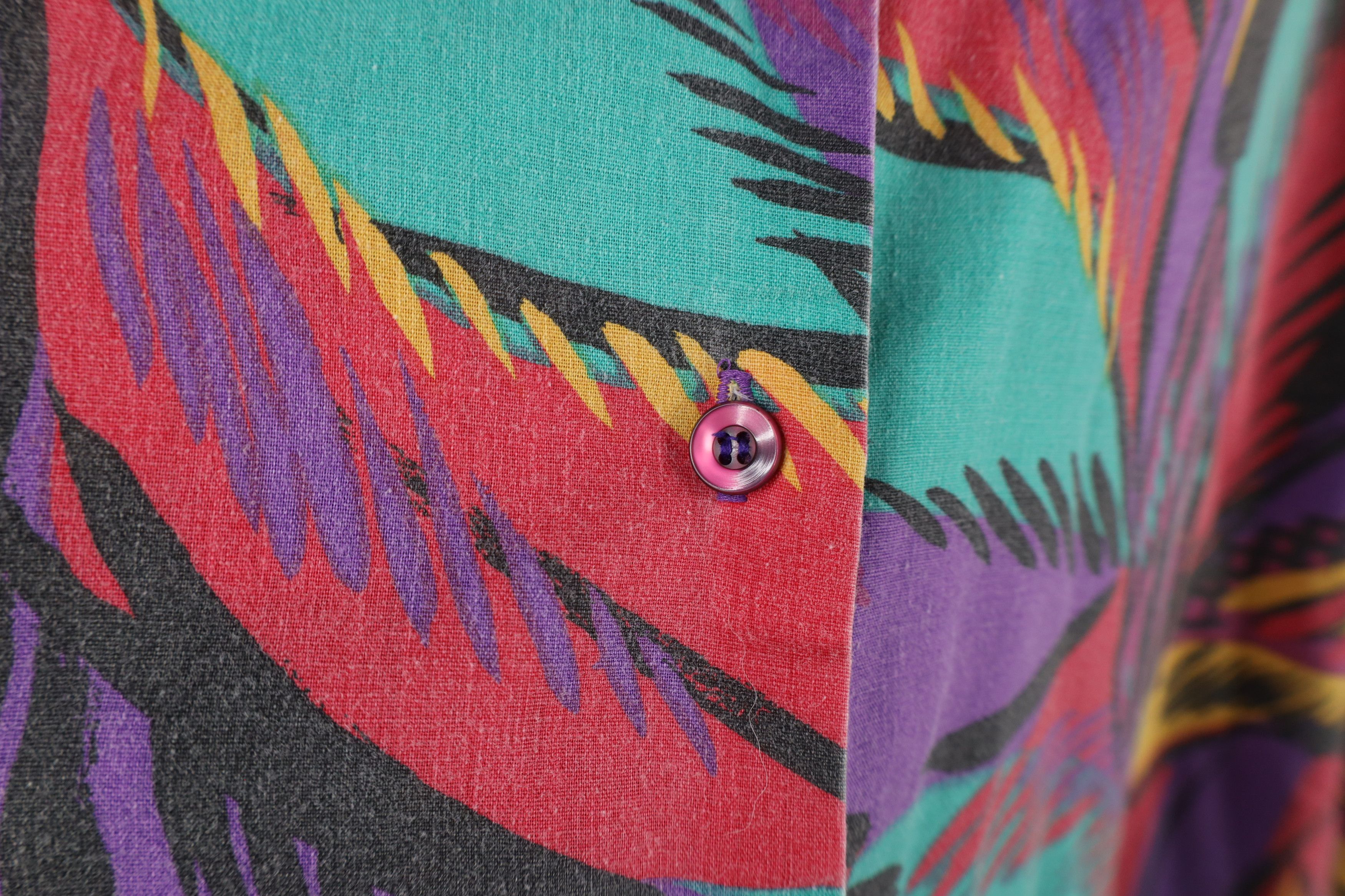 Vintage Vintage 90s Streetwear Abstract Collared Button Shirt USA Size XXL / US 16-18 / IT 52-54 - 4 Thumbnail