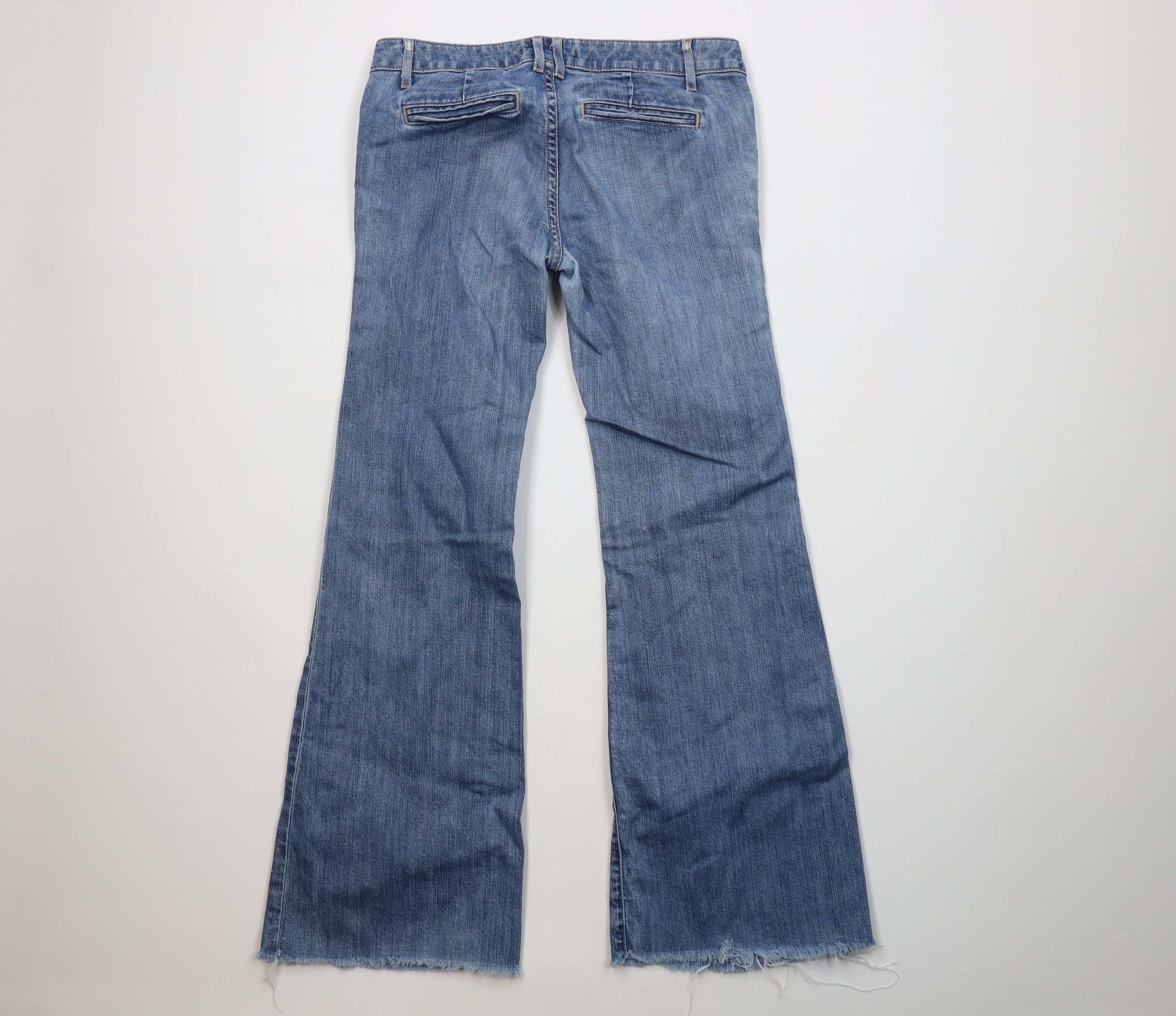 Gap Vintage Y2K Gap Babydoll Flared Wide Leg Denim Jeans Blue Size 27" / US 4 / IT 40 - 12 Thumbnail