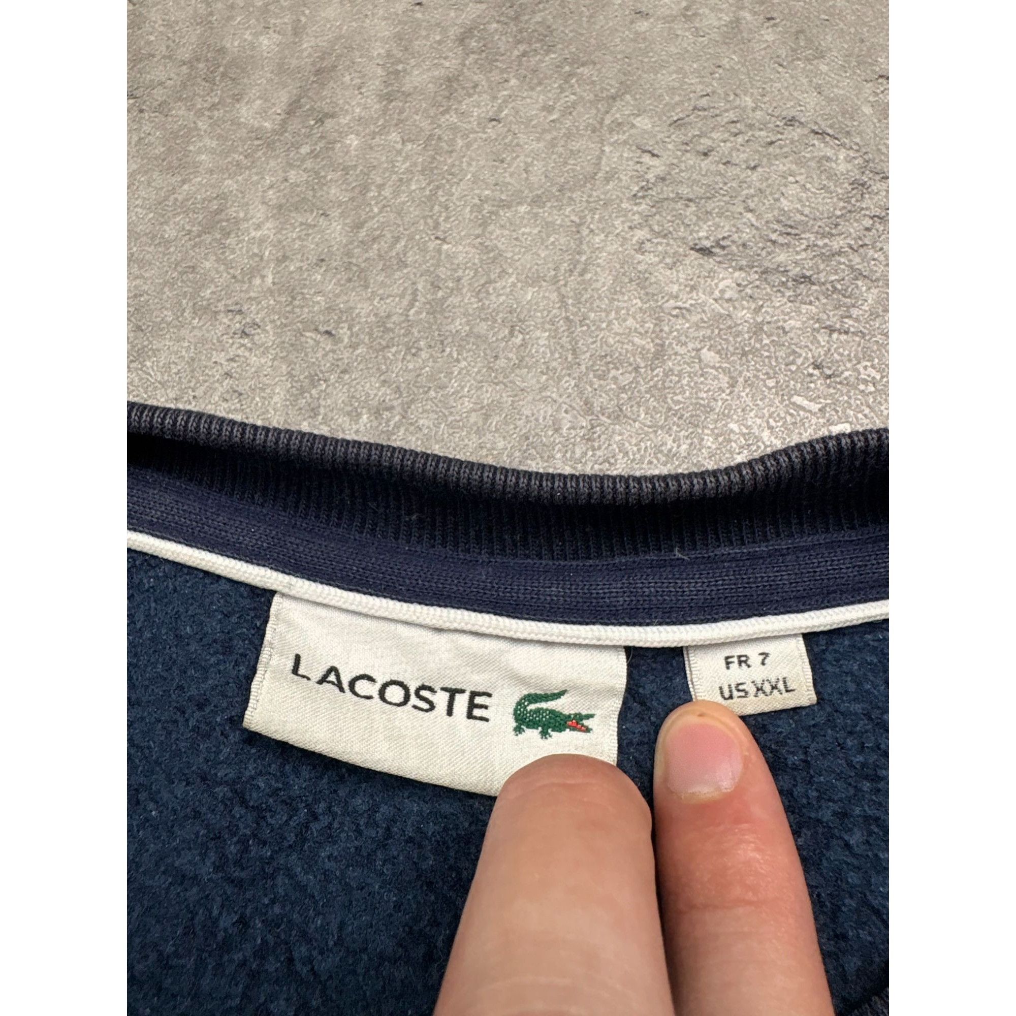 Lacoste Lacoste Navy Blue Crewneck Sweatshirt Mens Casual Pullover L Size US XXL / EU 58 / 5 - 10 Thumbnail