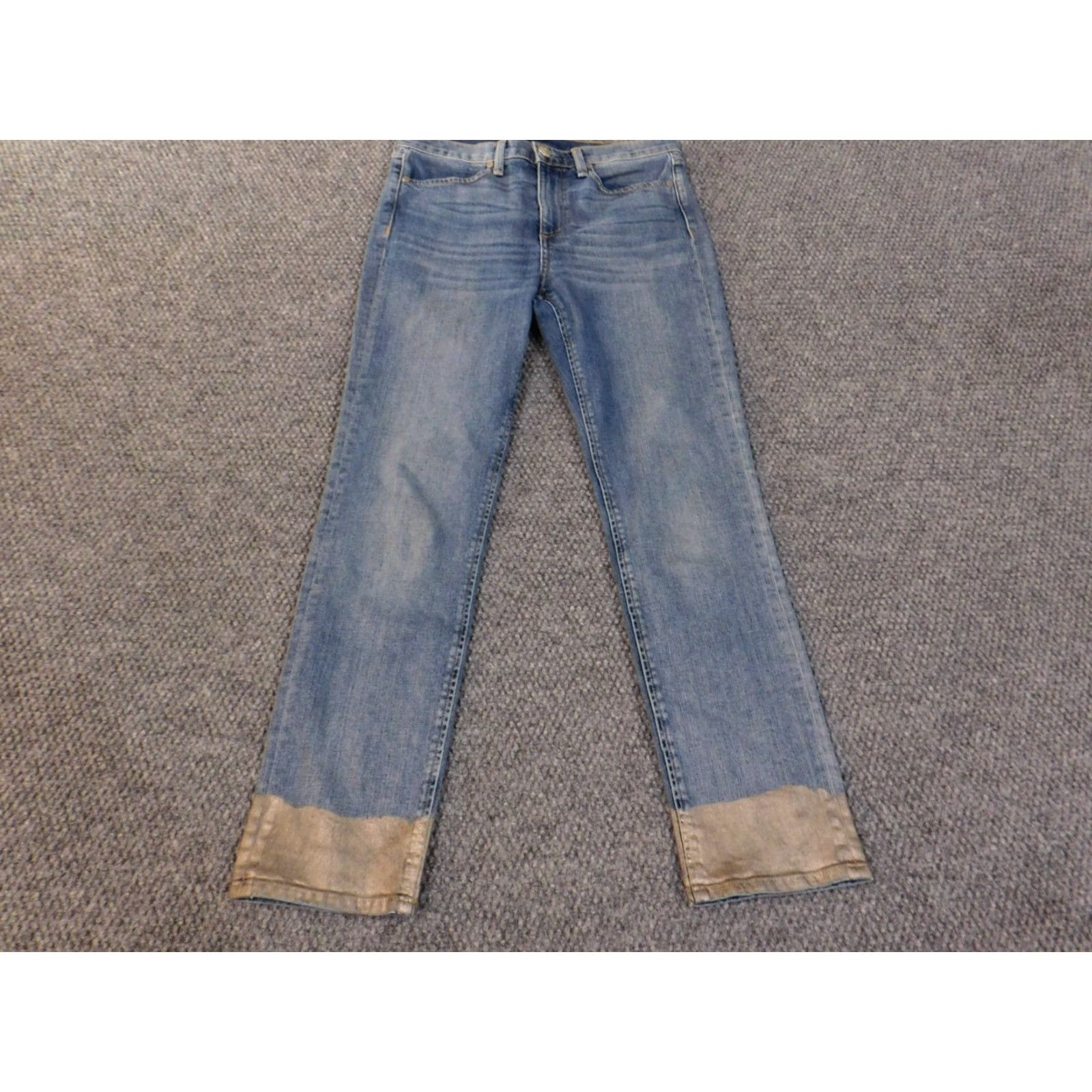 Rag & Bone rag & bone Jeans Womens 27 Blue Denim Ankle Stretch Zip 27in Cigarette Bilbury Modern Classic Designer Women Size 27" / US 4 / IT 40 - 2 Thumbnail