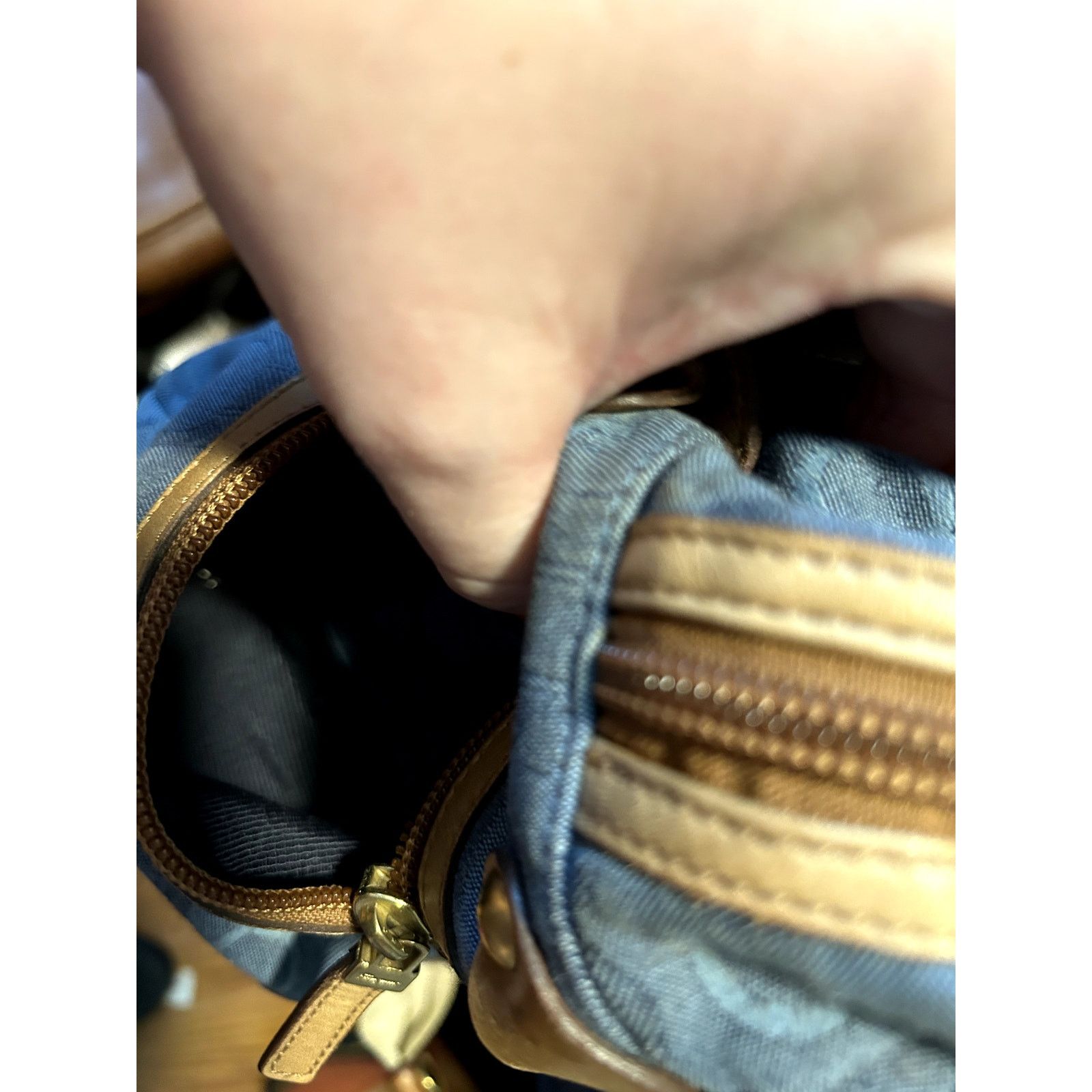 Salvatore Ferragamo Vintage Salvatore Ferragamo Gancini-pattern Blue Denim Size ONE SIZE - 12 Thumbnail