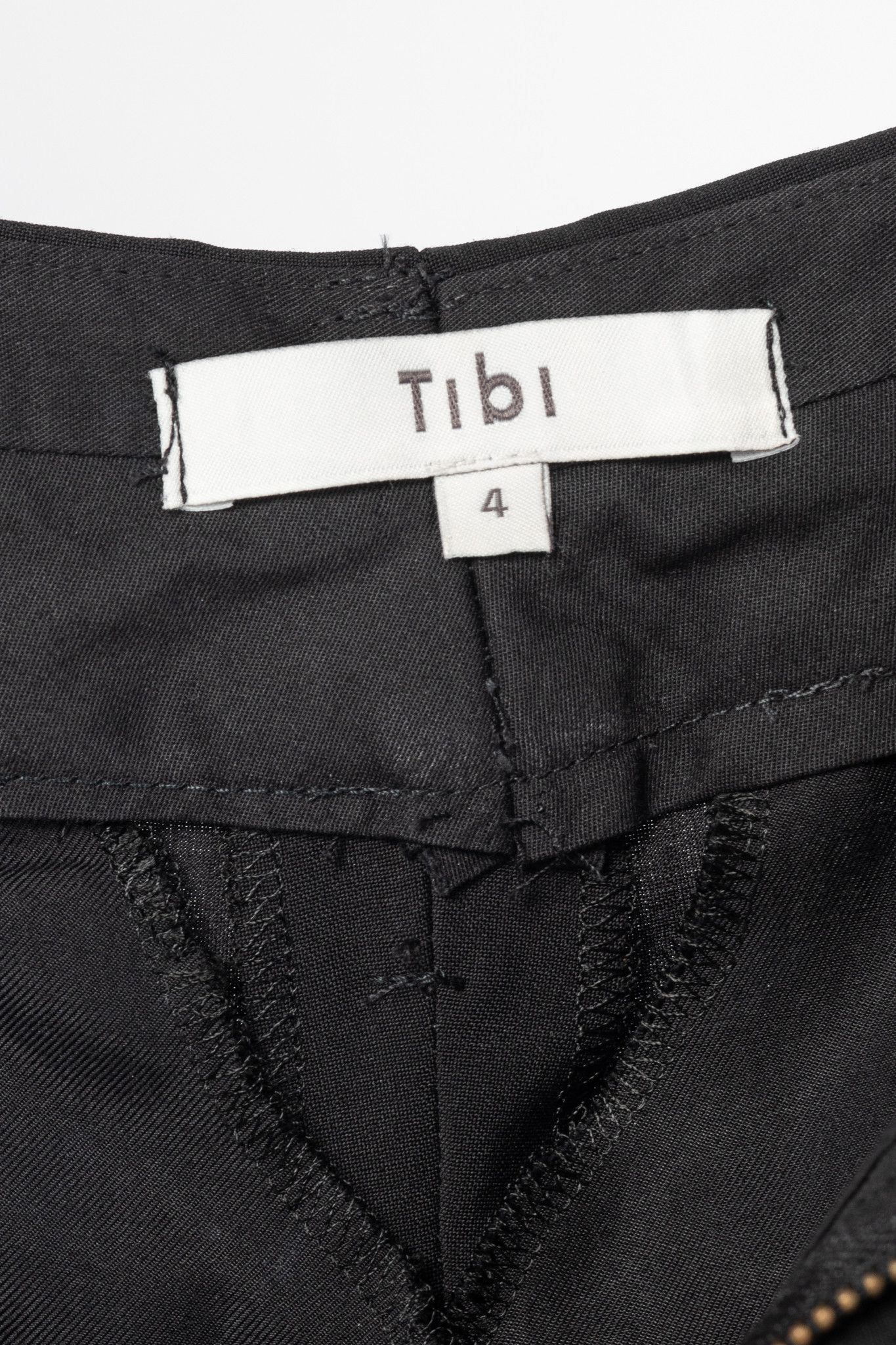 Tibi Tibi Stella Black Tropical Wool Removable-Ankle-Band Pants Size 27" / US 4 / IT 40 - 9 Thumbnail