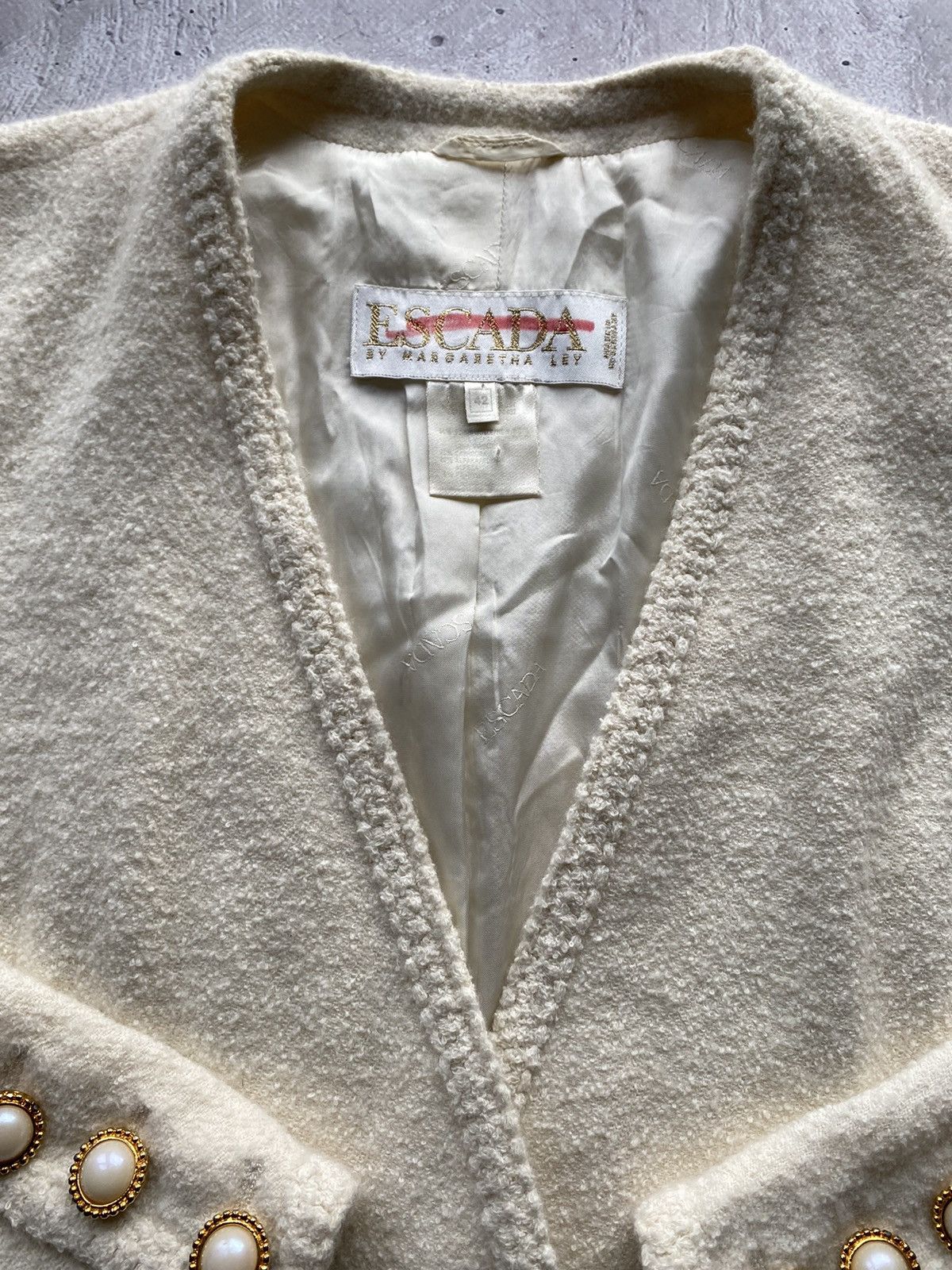 Escada Rare Escada by Margaretha Ley Schurwolle Alpaka Wool Blazer Size M / US 6-8 / IT 42-44 - 5 Thumbnail