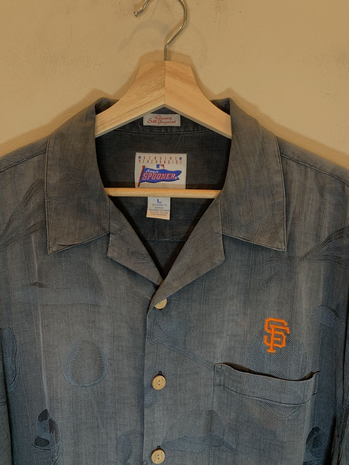 Reyn Spooner *RARE* Vintage Reyn Spooner San Francisco Giants Silk Shirt Size US L / EU 52-54 / 3 - 3 Thumbnail