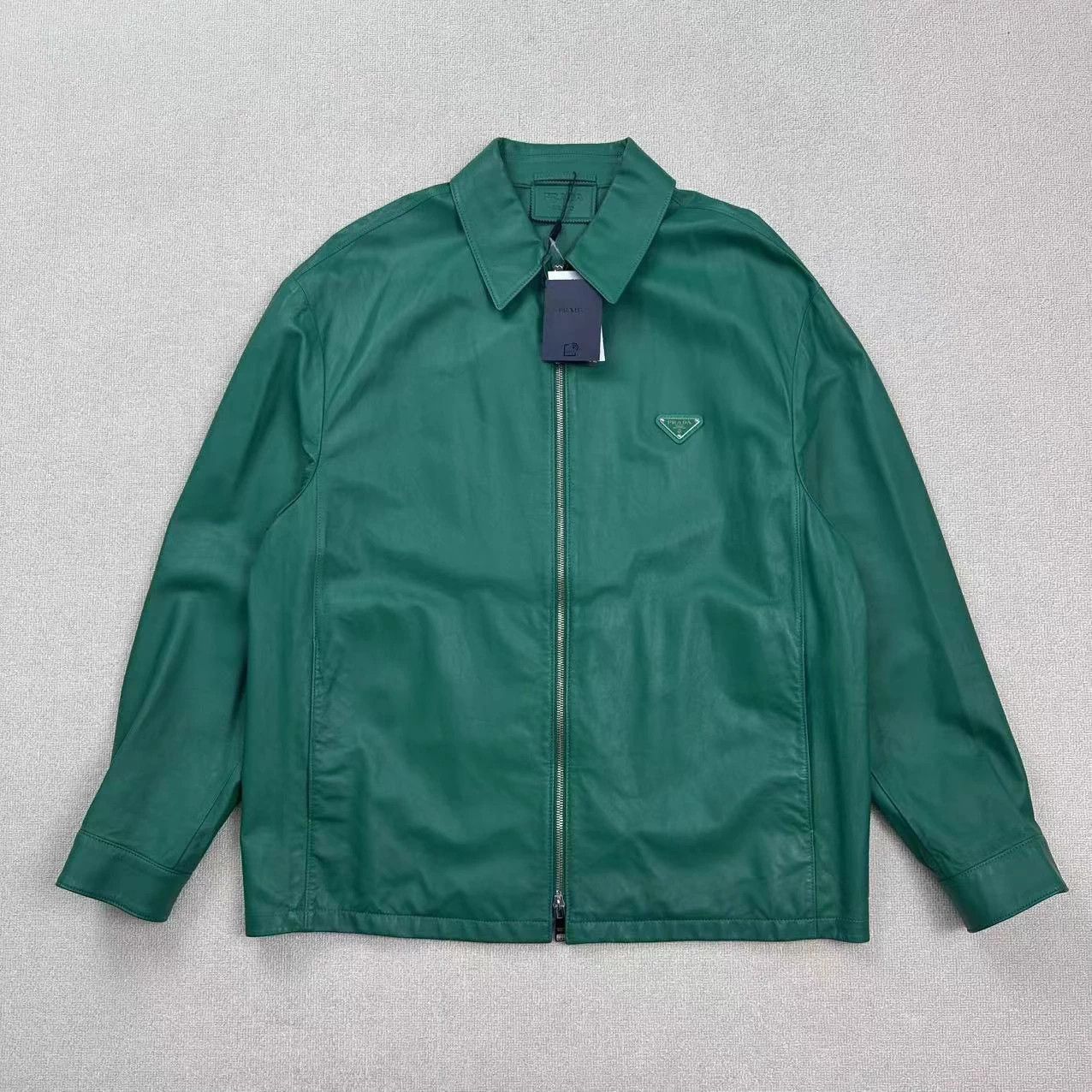 Prada Prada Triangle Logo Lambskin Jacket 48 New Size US M / EU 48-50 / 2 - 1 Thumbnail