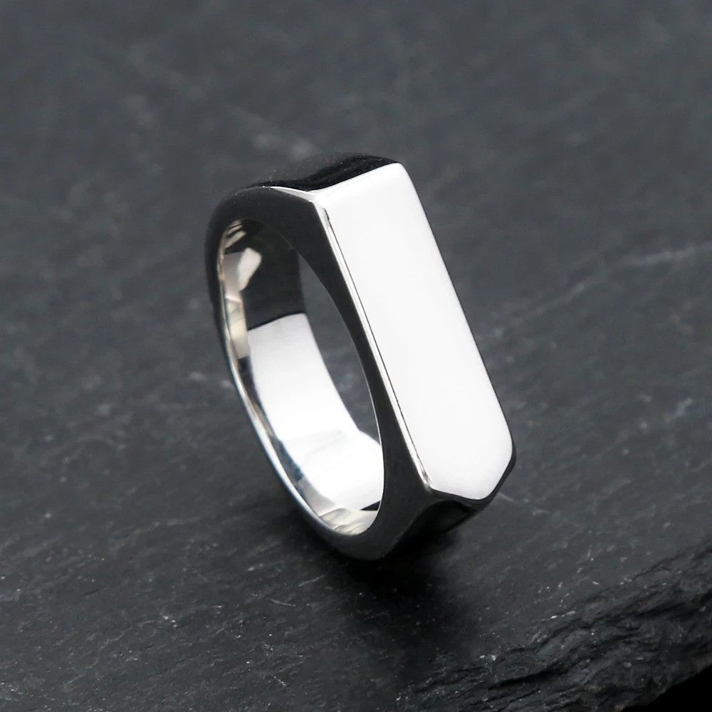Jewelry Stainless Steel Simple Ring Size ONE SIZE - 4 Thumbnail