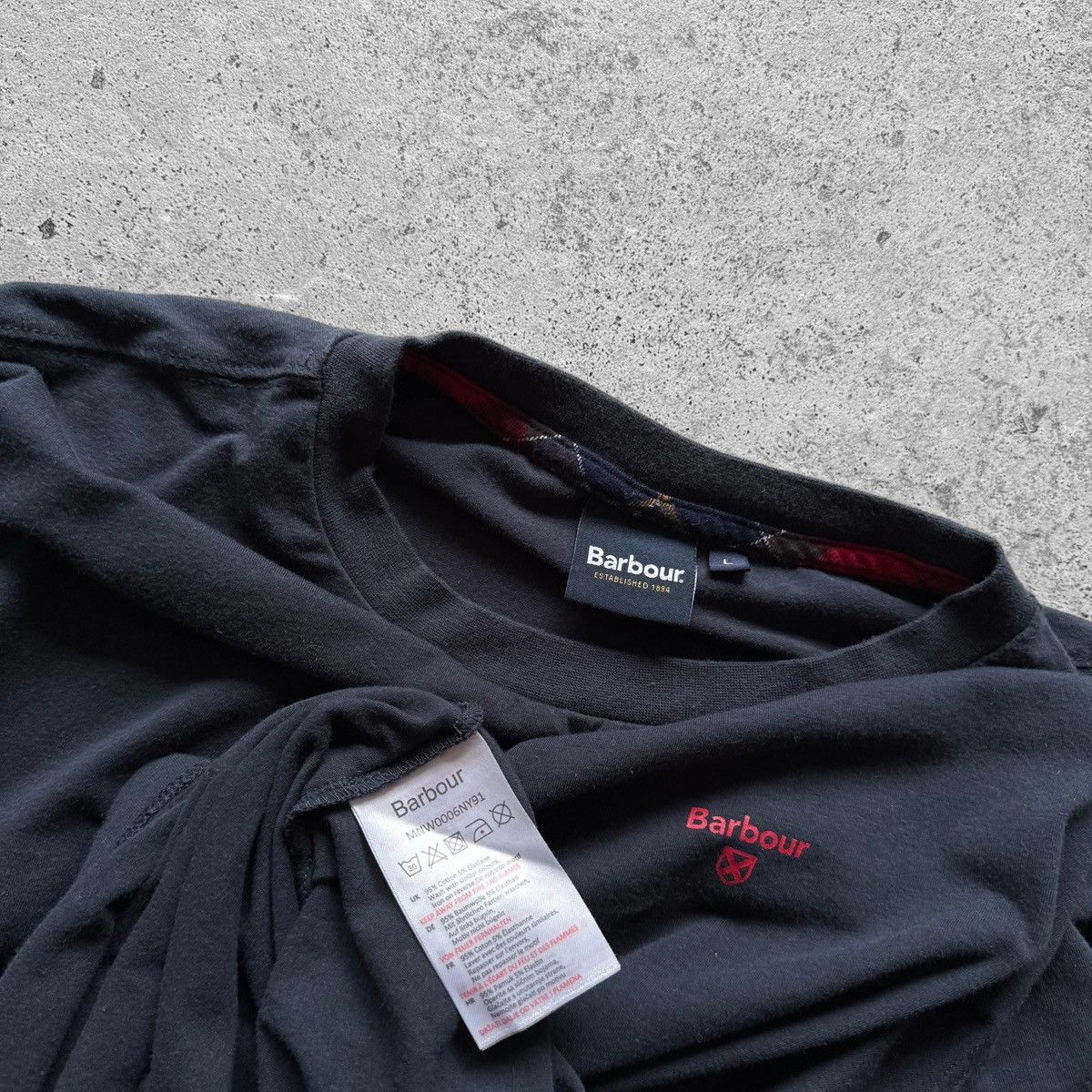 Barbour Barbour Mens Navy Blue Small Logo Long Sleeve T-Shirt Size US L / EU 52-54 / 3 - 5 Thumbnail