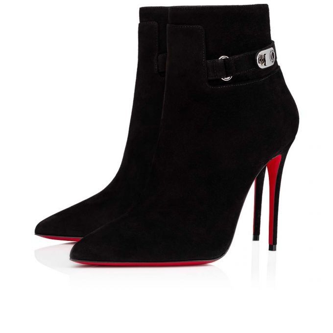 Christian Louboutin Lock So Kate Booty 100mm Black Size US 7 / IT 37 - 1 Thumbnail