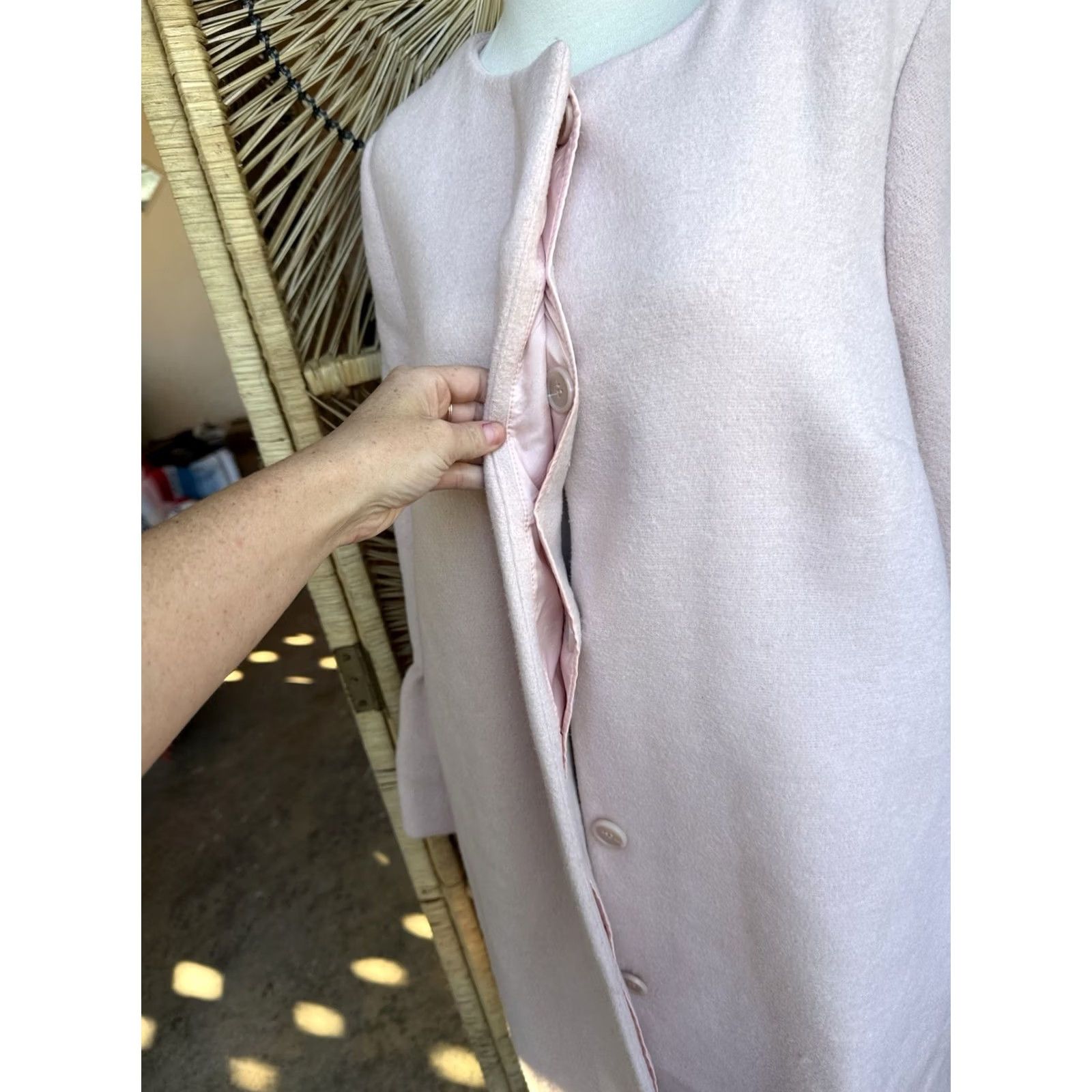 Vintage Kaari Blue Cozy Luxe Pink Coat Dress Coat Overcoat Womens Large NWT Lux Bell Sleeve Overcoat Size L / US 10 / IT 46 - 3 Thumbnail