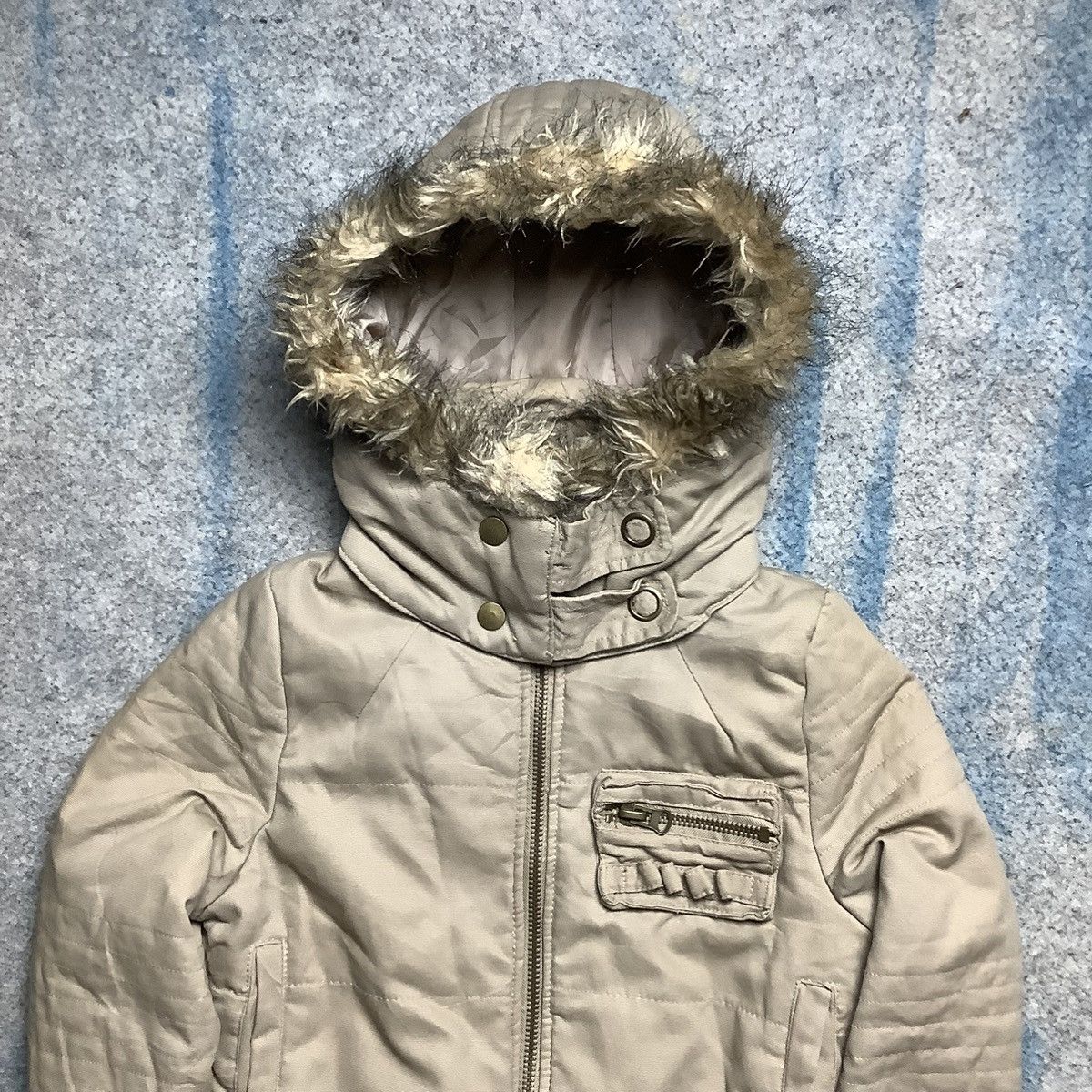 If Six Was Nine Japanese Brand Military Fur Fall Down Jacket Size US XS / EU 42 / 0 - 2 Thumbnail