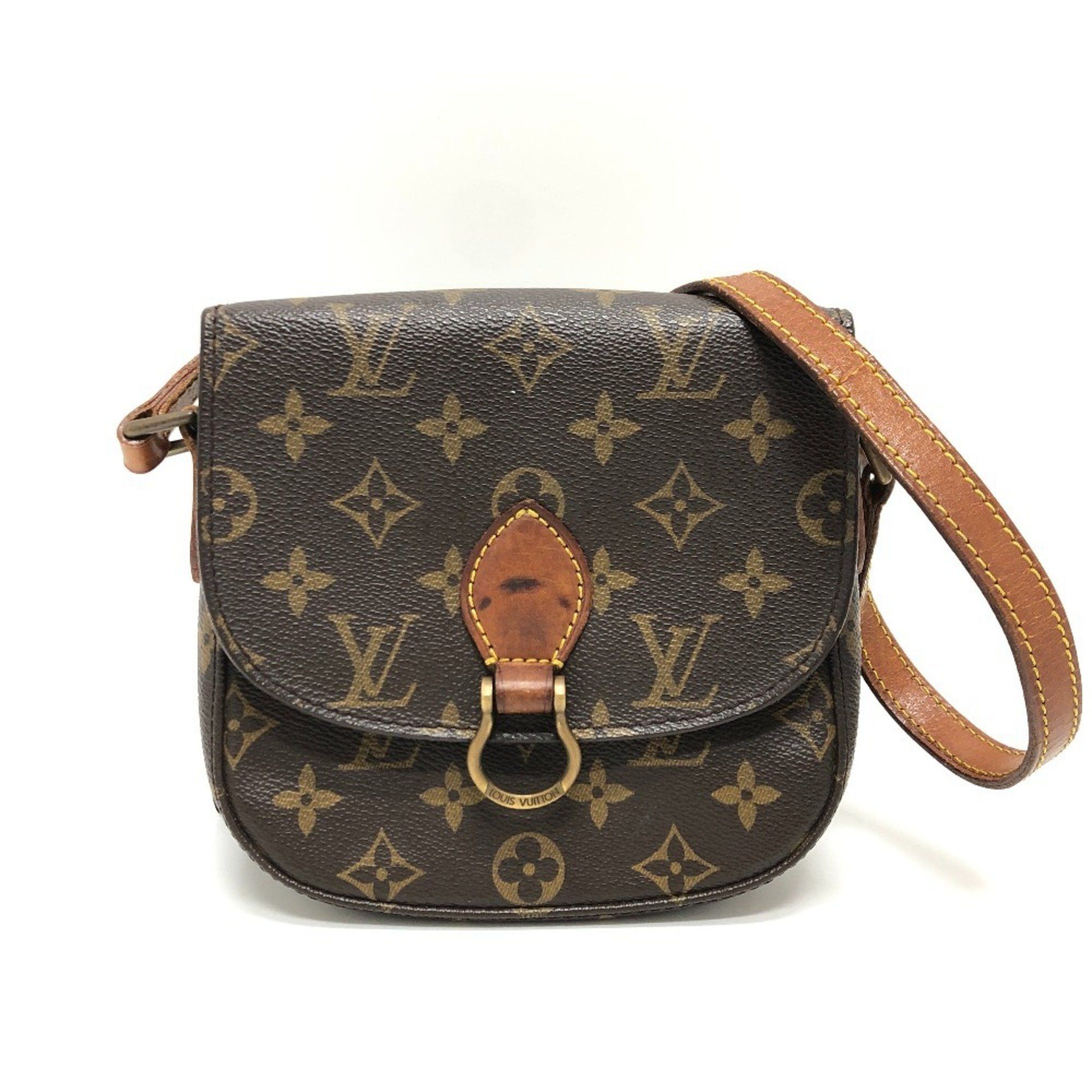 Louis Vuitton M51244 Mini Saint-Clou Bag Shoulder Monogram Canvas Women's Brown