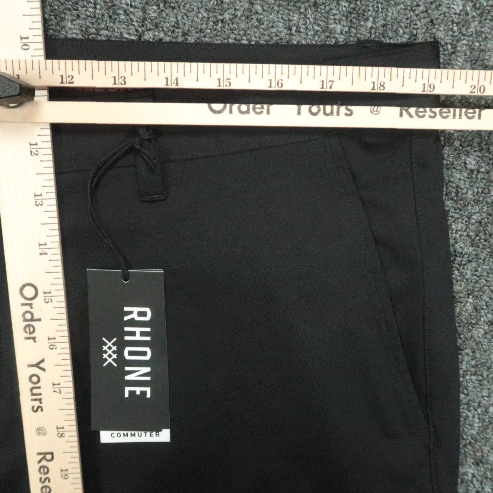 Rhone Rhone Pants Mens 38x26 Black Commuter Skinny Chino Performance Lightweight NWT Size US 38 / EU 54 - 6 Thumbnail