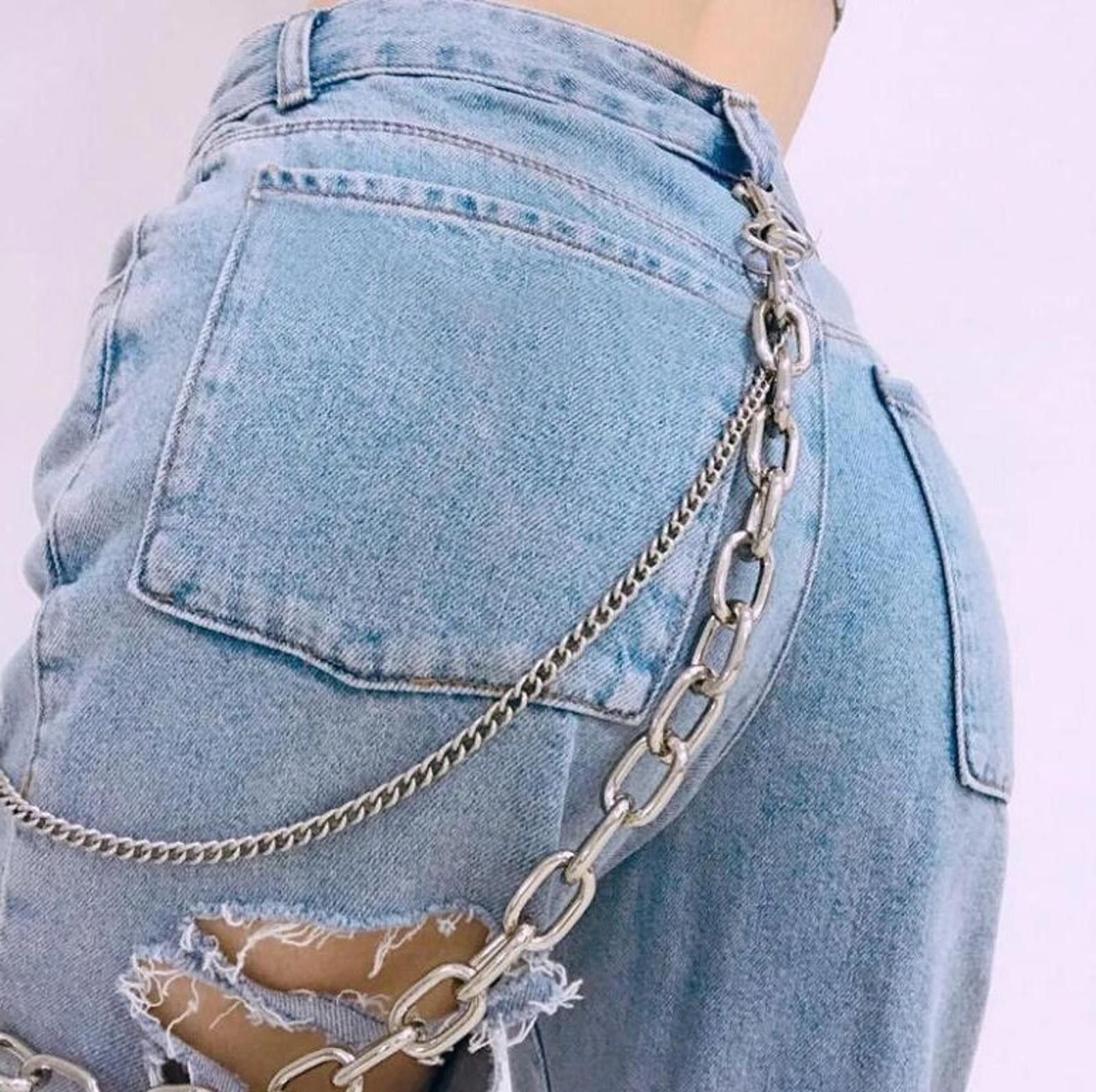 The Unbranded Brand y2k Zipper trim jeans Size US 32 / EU 48 - 5 Thumbnail