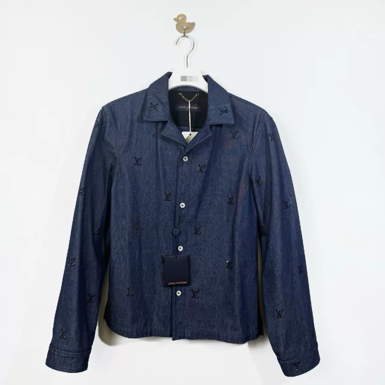 Louis Vuitton Louis Vuitton Rhinestone Monogram Denim Jacket S Size US S / EU 44-46 / 1 - 1 Thumbnail