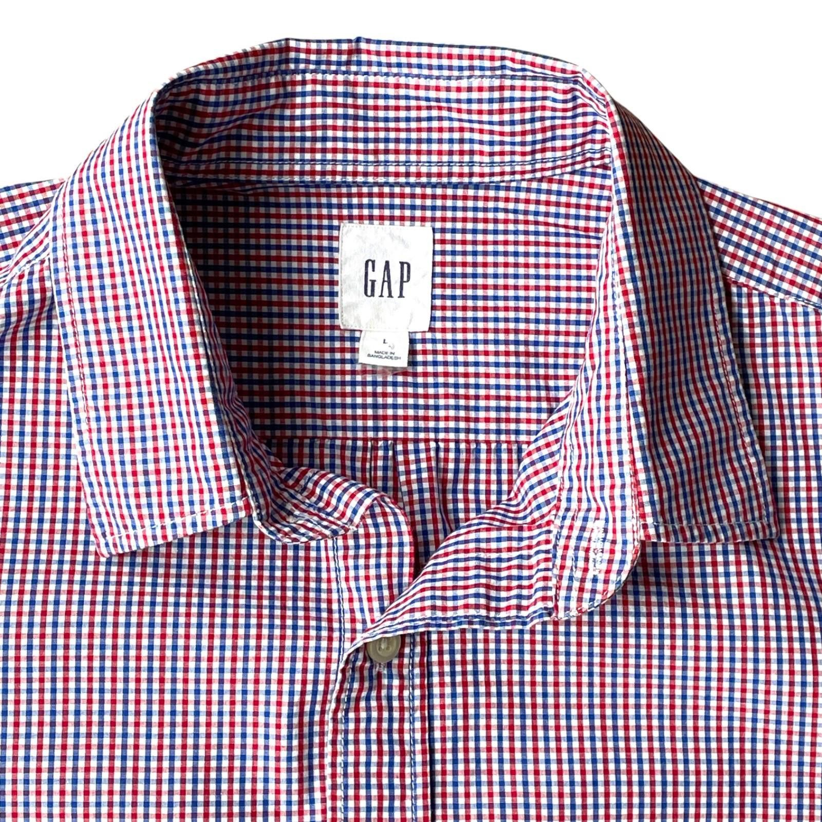 Gap GAP Men’s Large Blue Red Button Down LS Shirt EUC Clean Size US L / EU 52-54 / 3 - 2 Thumbnail
