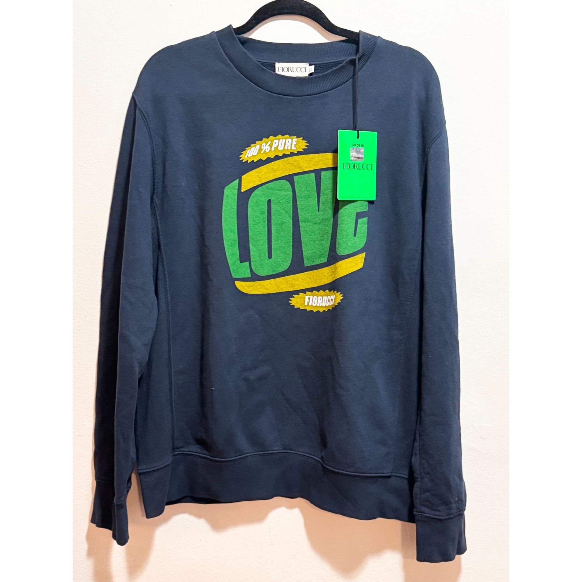Fiorucci NWT Fiorucci 100% Pure Love Blue Sweatshirt Sweater Size XL Size XL / US 12-14 / IT 48-50 - 4 Thumbnail