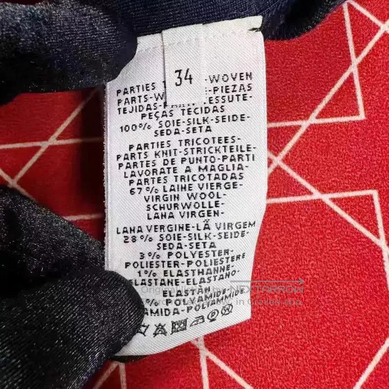 Hermes Hermes Blue and Red Silk and Wool V-Neck Knit Top with Arc Size XXS / US 00 / IT 34 - 4 Thumbnail