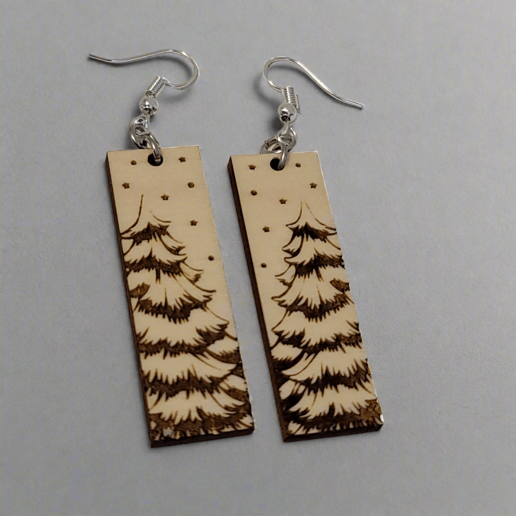 Handmade Christmas Tree Dangle Earrings Size ONE SIZE - 1 Thumbnail