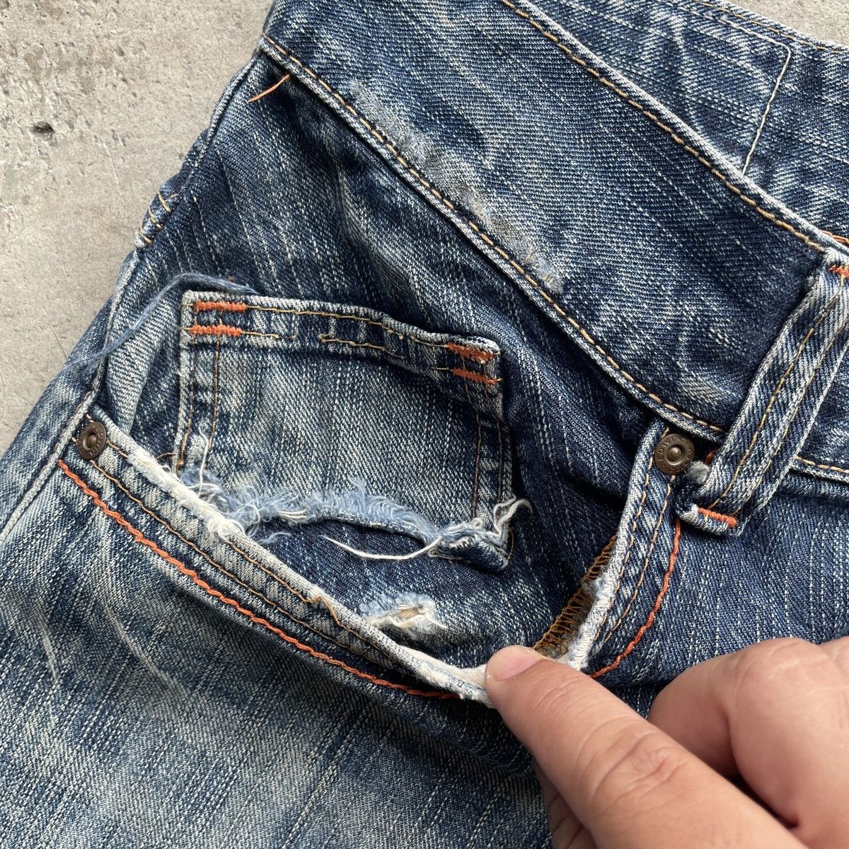 Edwin Vintage Edwin Xv-s Faded Jeans Pants Denim W31x33 Size US 31 - 8 Thumbnail