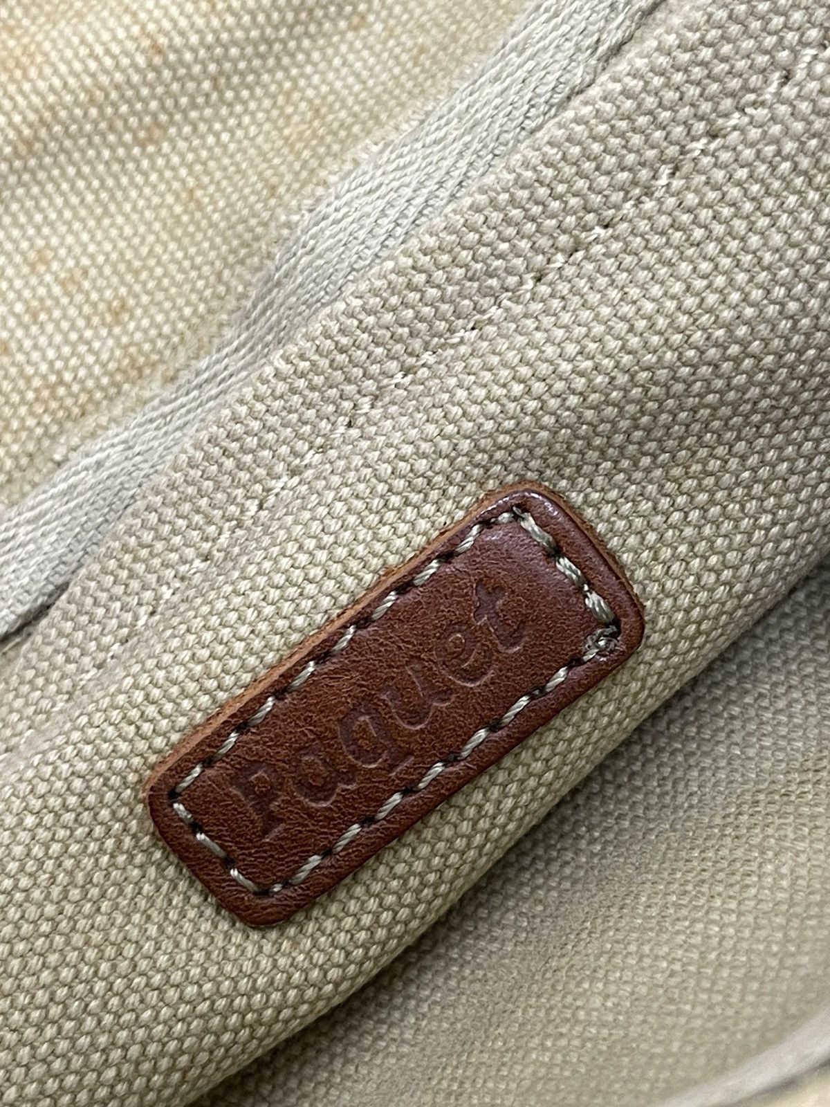 Japanese Brand Waist Bag Paquet Leather Cotton Canvas 3🟩 Size ONE SIZE - 19 Thumbnail