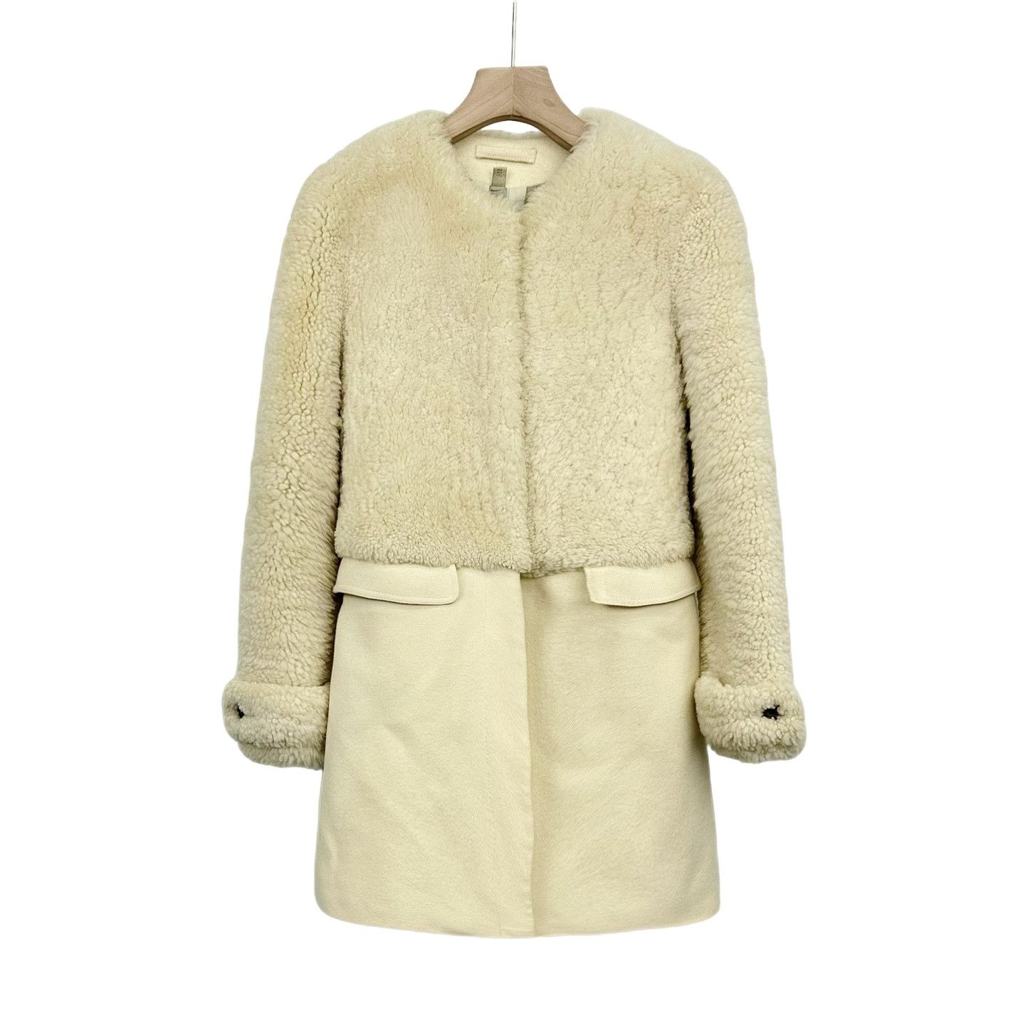 Burberry Burberry Shearling Mixed Media Coat Size 4 Size S / US 4 / IT 40 - 1 Thumbnail