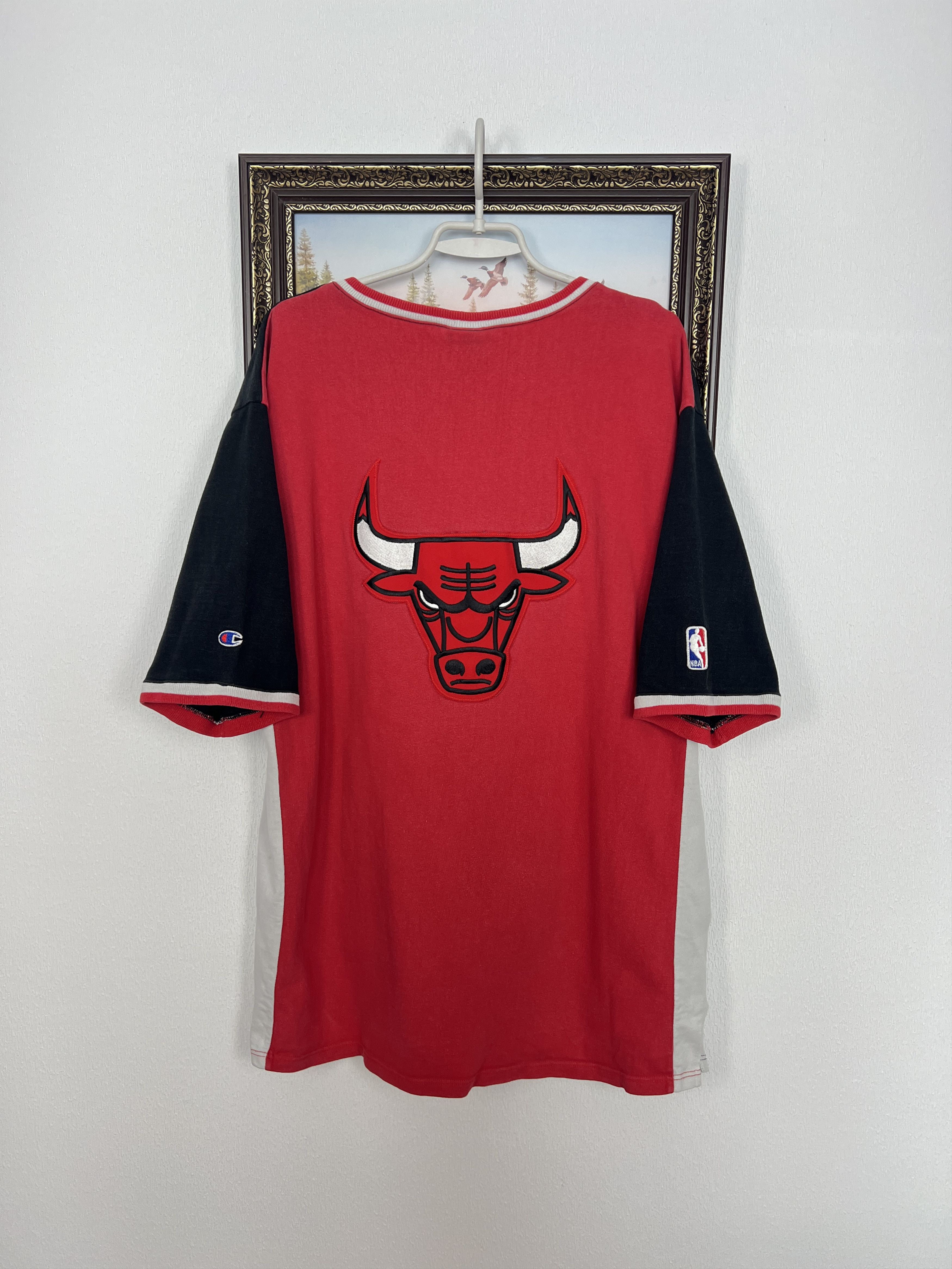 Champion Vintage 90's Champion Chicago Bulls Jordan Shooting Jersey Size US L / EU 52-54 / 3 - 11 Thumbnail