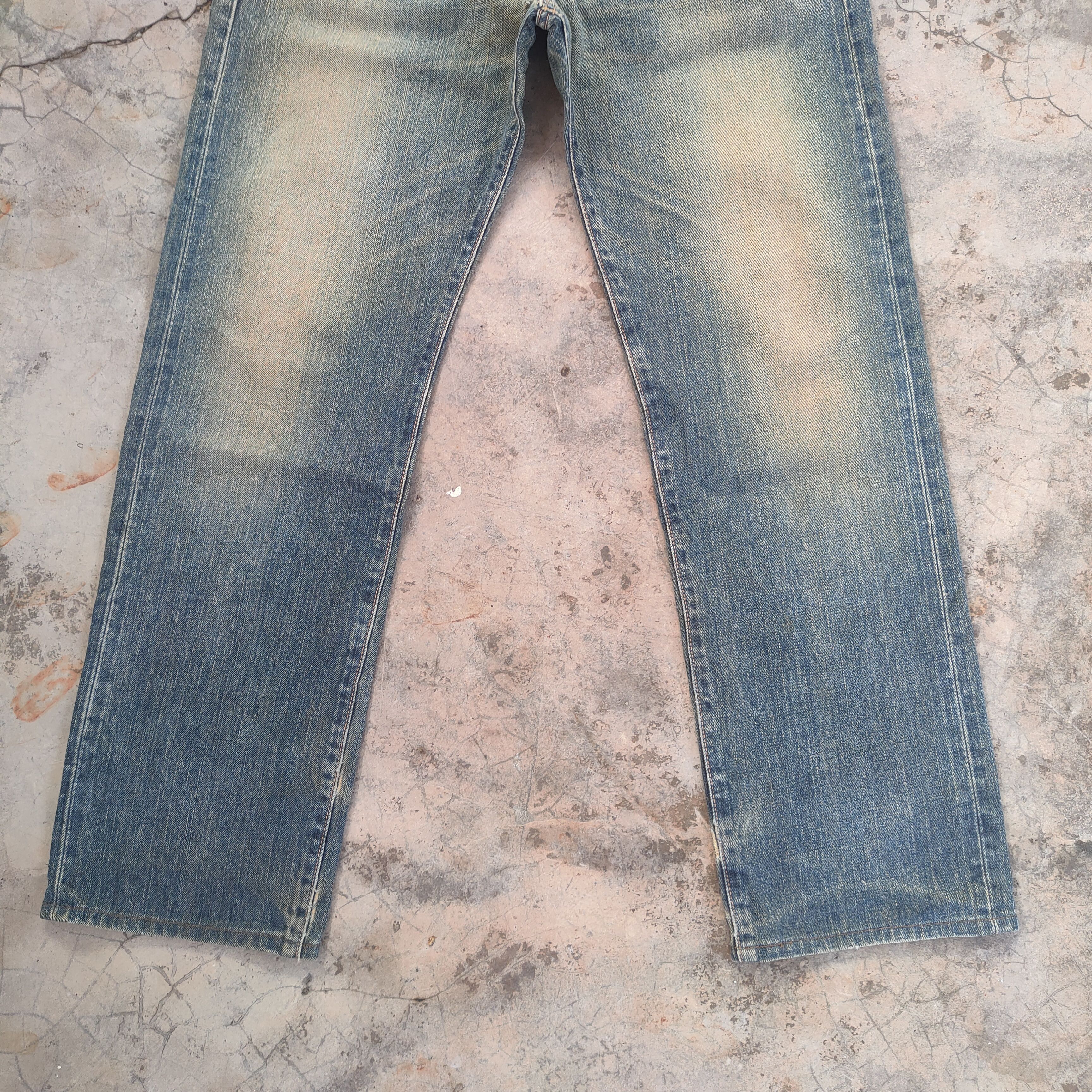 Edwin RUSTY💥 VINTAGE EDWIN ORG TAG RUSTY FADED RIPPED JEANS PANTS Size US 30 / EU 46 - 5 Thumbnail