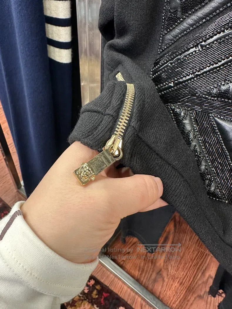 Versace Versace Sheepskin patchwork sweatshirt Size US XS / EU 42 / 0 - 4 Thumbnail