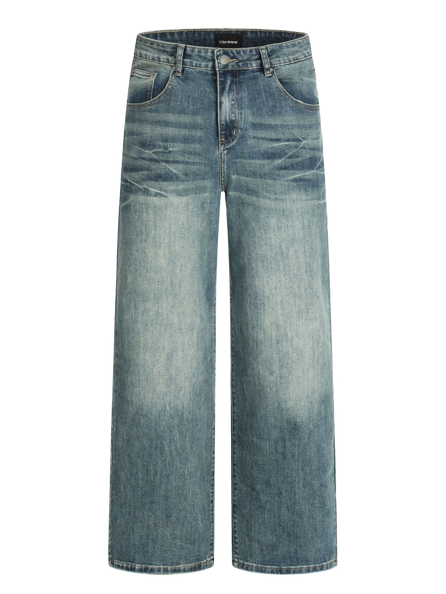 Jean Men's vintage washed distressed wide-leg straight jeans Size US 32 / EU 48 - 1 Thumbnail