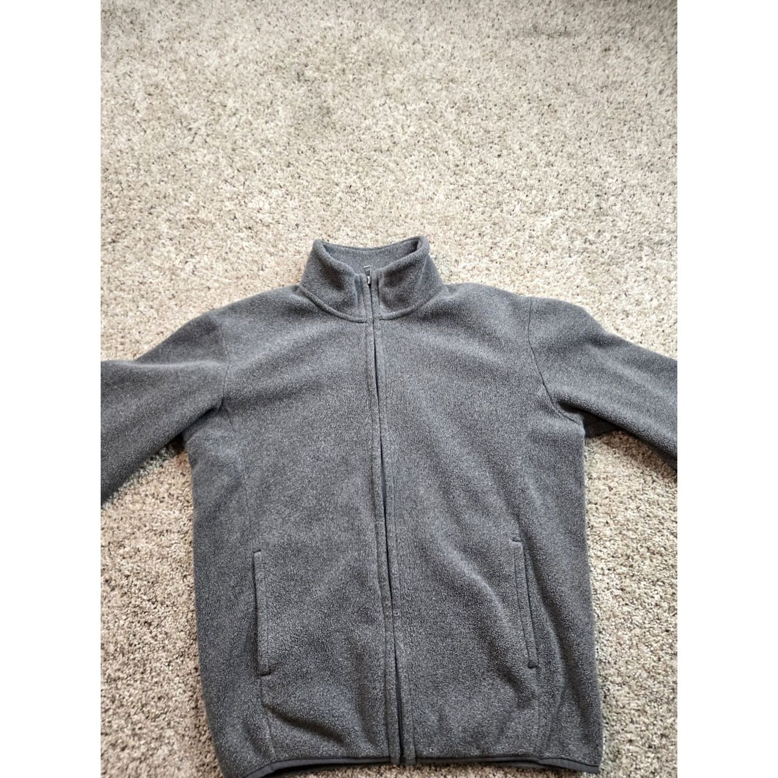 Uniqlo Uniqlo Fleece Jacket Small Mens Gray Full Zip Mock Neck Pockets Outdoor Shirt/Sweatshirt (Jacket) Size US S / EU 44-46 / 1 - 3 Thumbnail