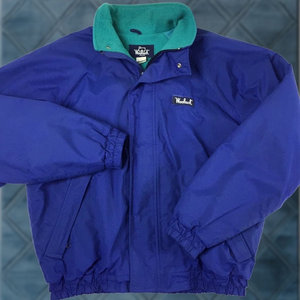 Vintage VINTAGE Woolrich Jacket Mens Large Blue Nylon Bomber Polarplus Lined Full Zip Polyester Blend Size US L / EU 52-54 / 3 - 1 Thumbnail