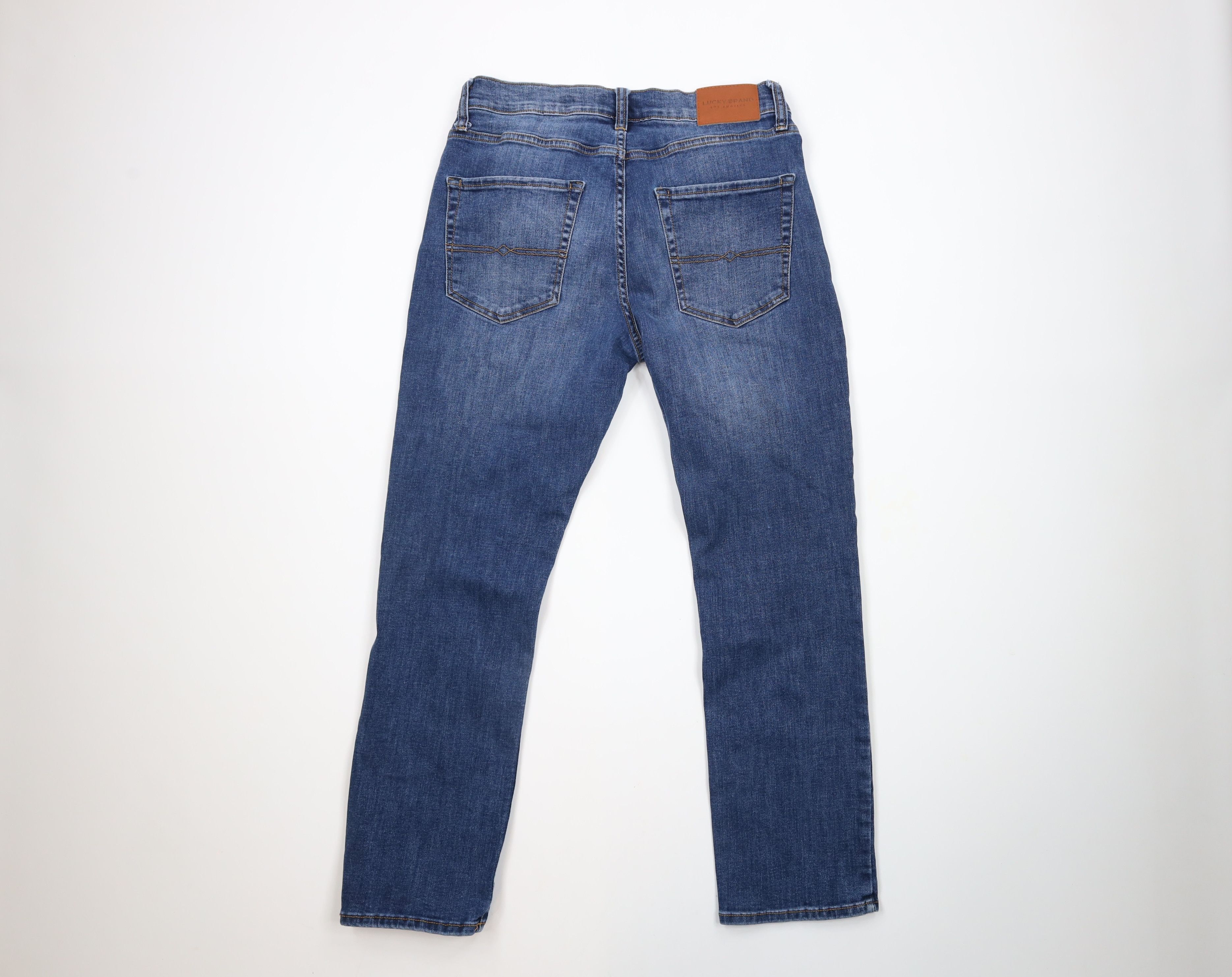 Lucky Brand × Vintage Lucky Brand Athletic Straight Leg Stretch Denim Jeans Blue Size US 32 / EU 48 - 8 Thumbnail