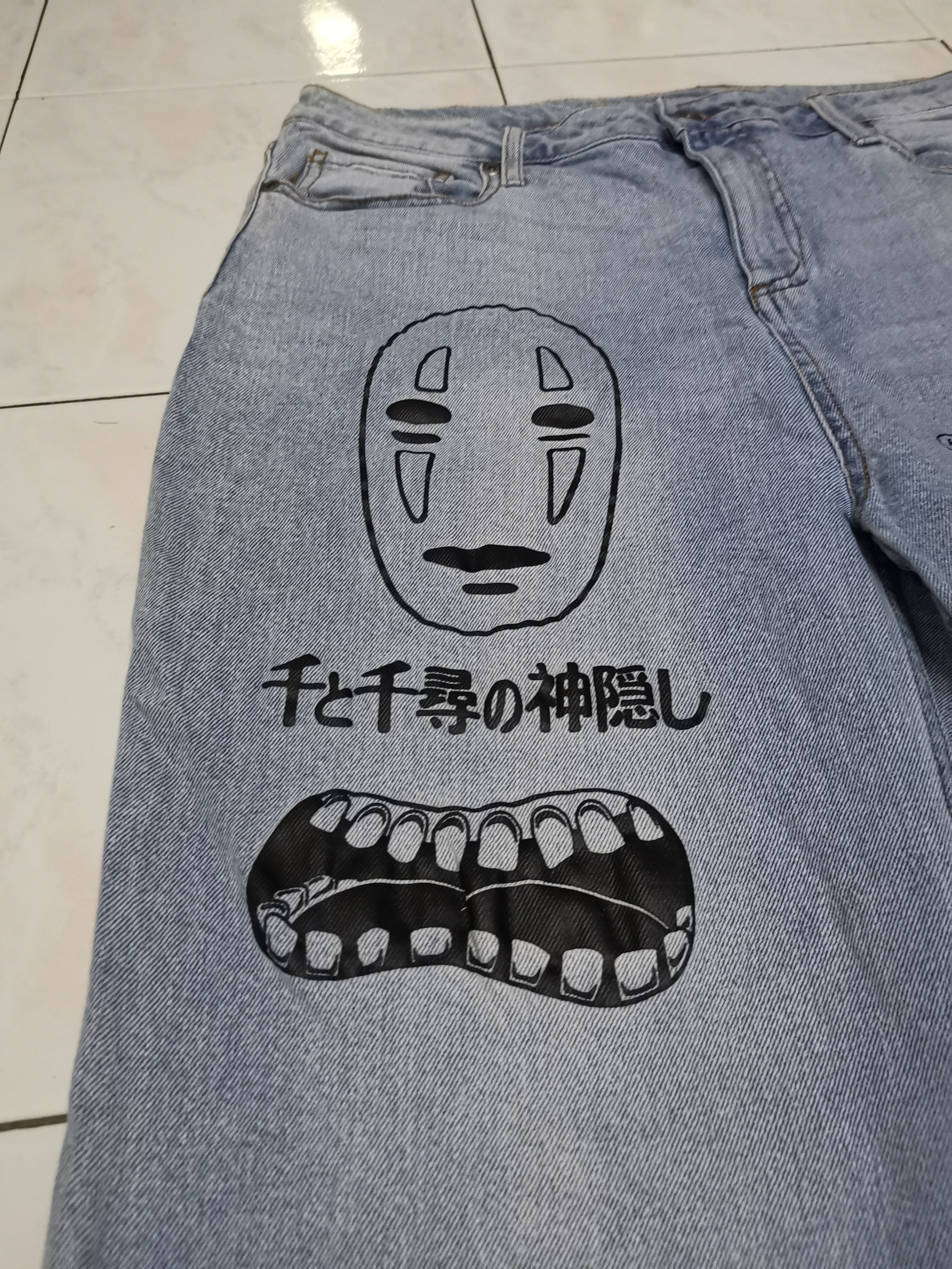 If Six Was Nine Studio ghibli distressed jeans Size US 35 - 3 Thumbnail