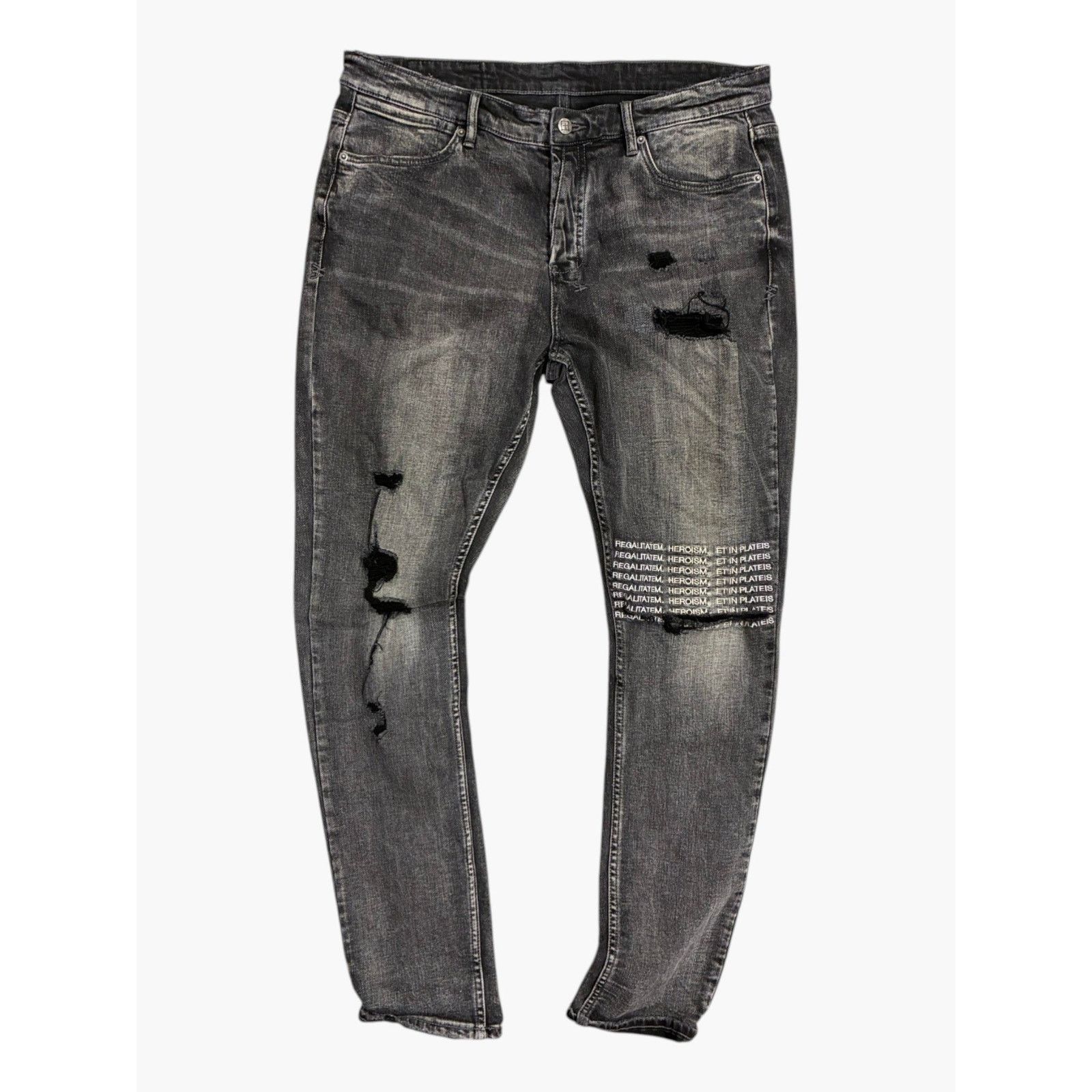 Ksubi Ksubi Ripped Heroism Black Wash Jeans Size US 38 / EU 54 - 1 Thumbnail
