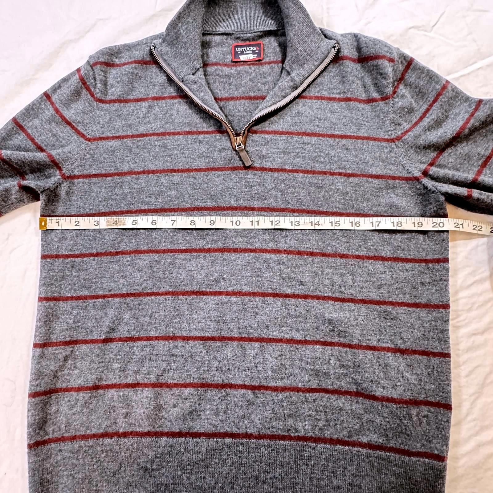 UNTUCKit UNTUCKit Sweater Men's Large Belguardo Stripe Merino Wool Size US L / EU 52-54 / 3 - 7 Thumbnail