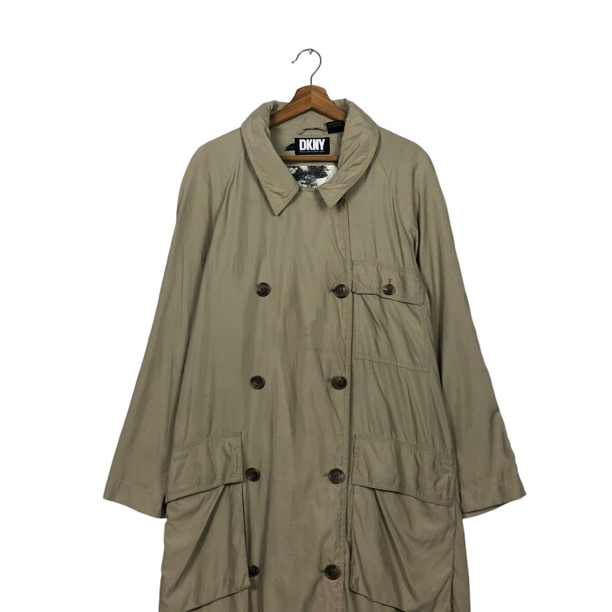 DKNY × Japanese Brand 🔥VINTAGE LONG JACKET DKNY BONDAGE PARACHUTE BIG LOGO LINING Size US M / EU 48-50 / 2 - 5 Thumbnail