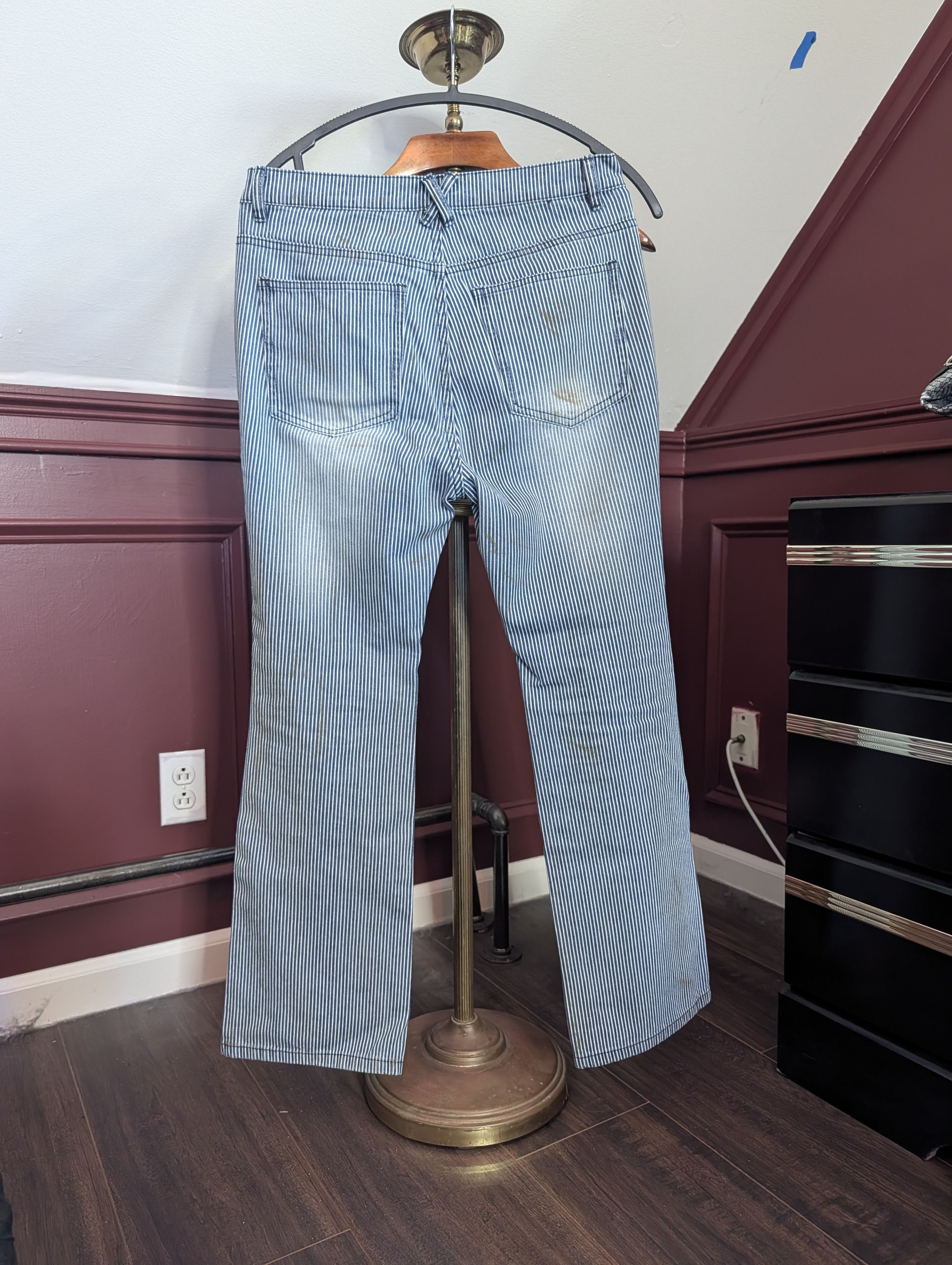 Other VUOTA flared hickory stripe mud wash rabbit foot jeans Size US 30 / EU 46 - 11 Thumbnail