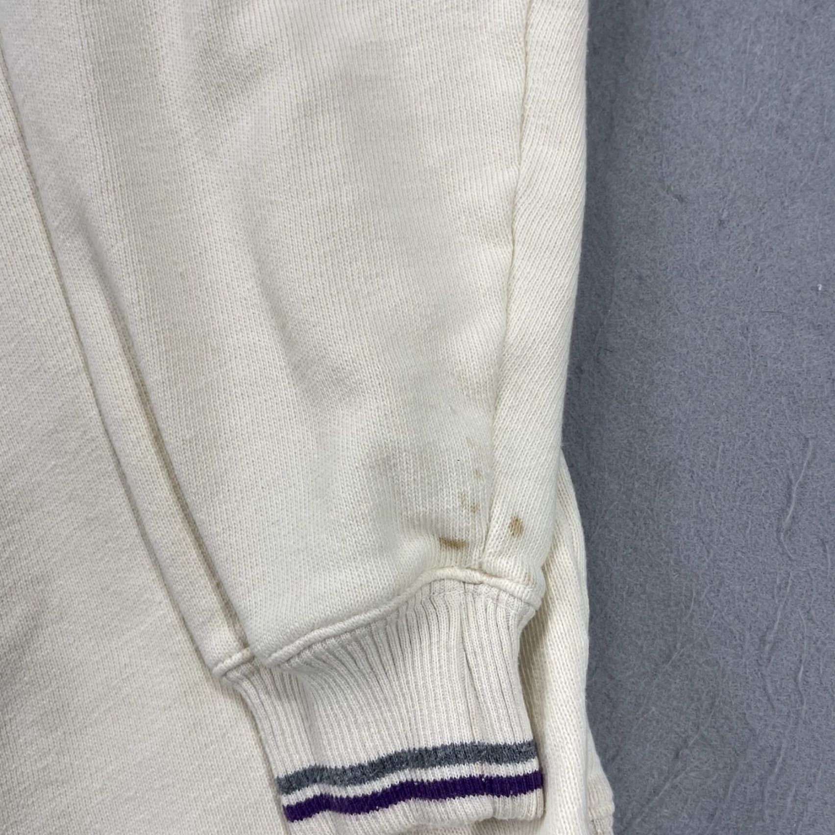 Eddie Bauer VINTAGE Eddie Bauer Sweatshirt Mens M Polar Express Ringer Crewneck 90s Ivory Cotton Fleece Logo Pullover Size US M / EU 48-50 / 2 - 4 Thumbnail