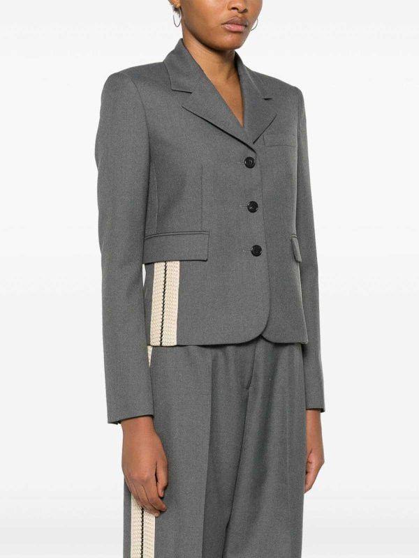 Palm Angels o1y1125 Blazer in Gray/Beige Size S / US 4 / IT 40 - 2 Thumbnail