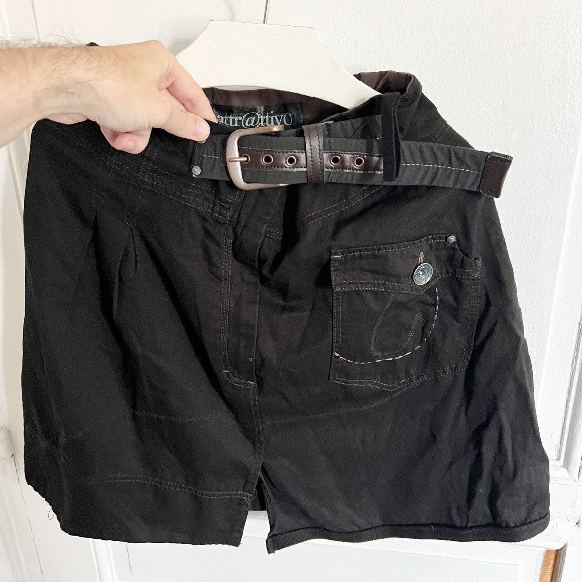 Japanese Brand × Vintage Y2K Skirt Grunge Goth 2000s mini punk diesel jpg cdg rick Size 24" / US 00 / IT 34 - 2 Thumbnail