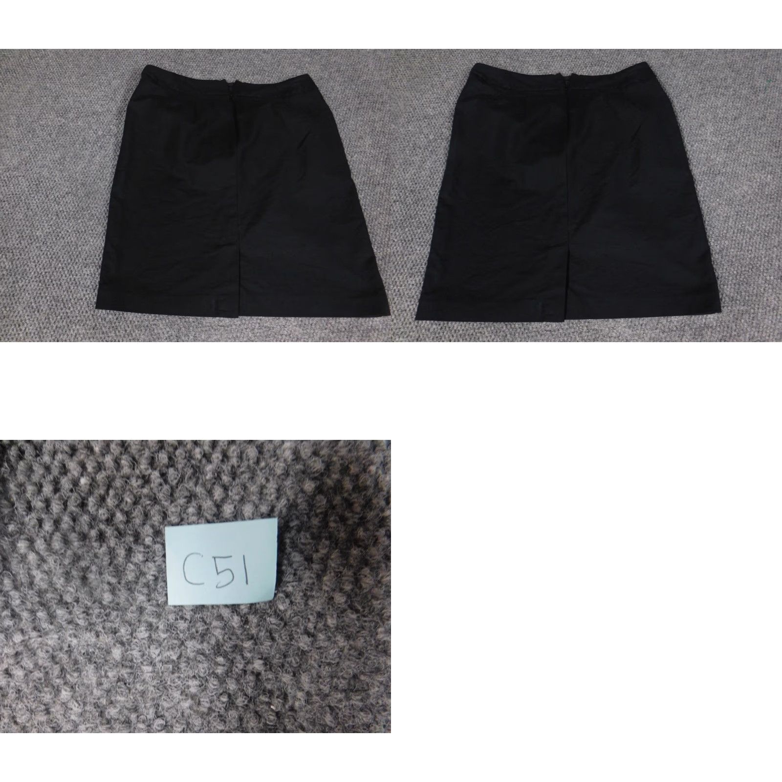 Coldwater Creek Coldwater Creek Skirt Petites 12P Womens Black A-Line Knee Length Stretch Cotton Zipper Size 34" / US 12 / IT 48 - 9 Thumbnail